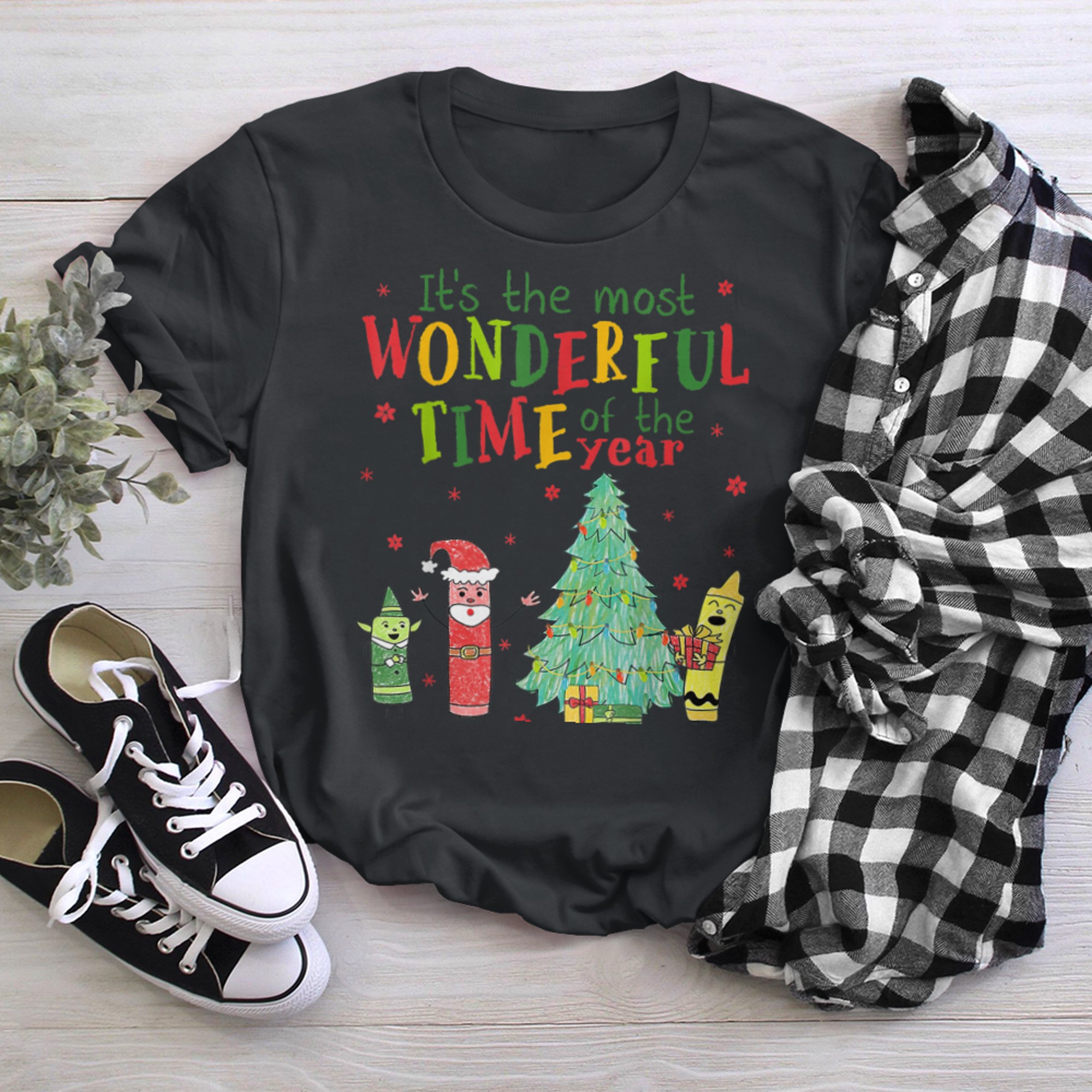 It's the most wonderful-time of the year ChristmasTeacher t-shirt black