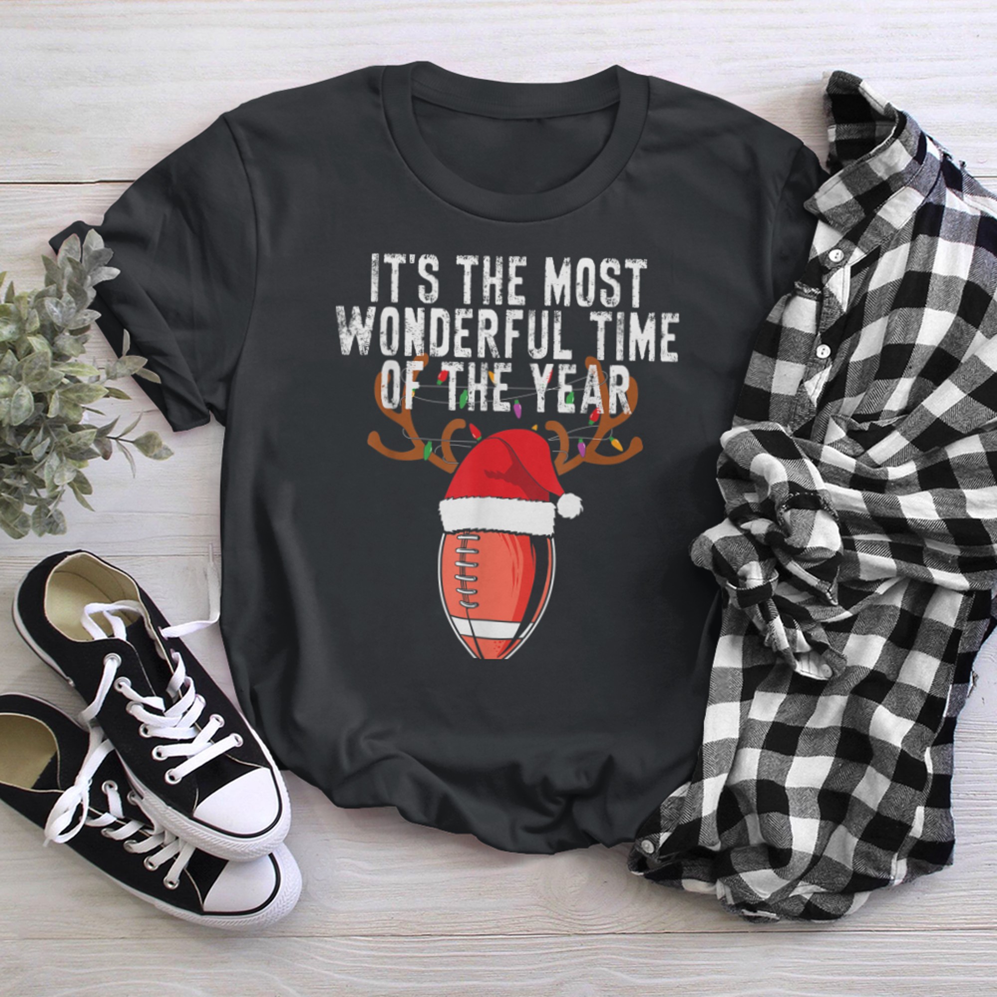 It's The Most Wonderful Time Of The Year Football t-shirt black