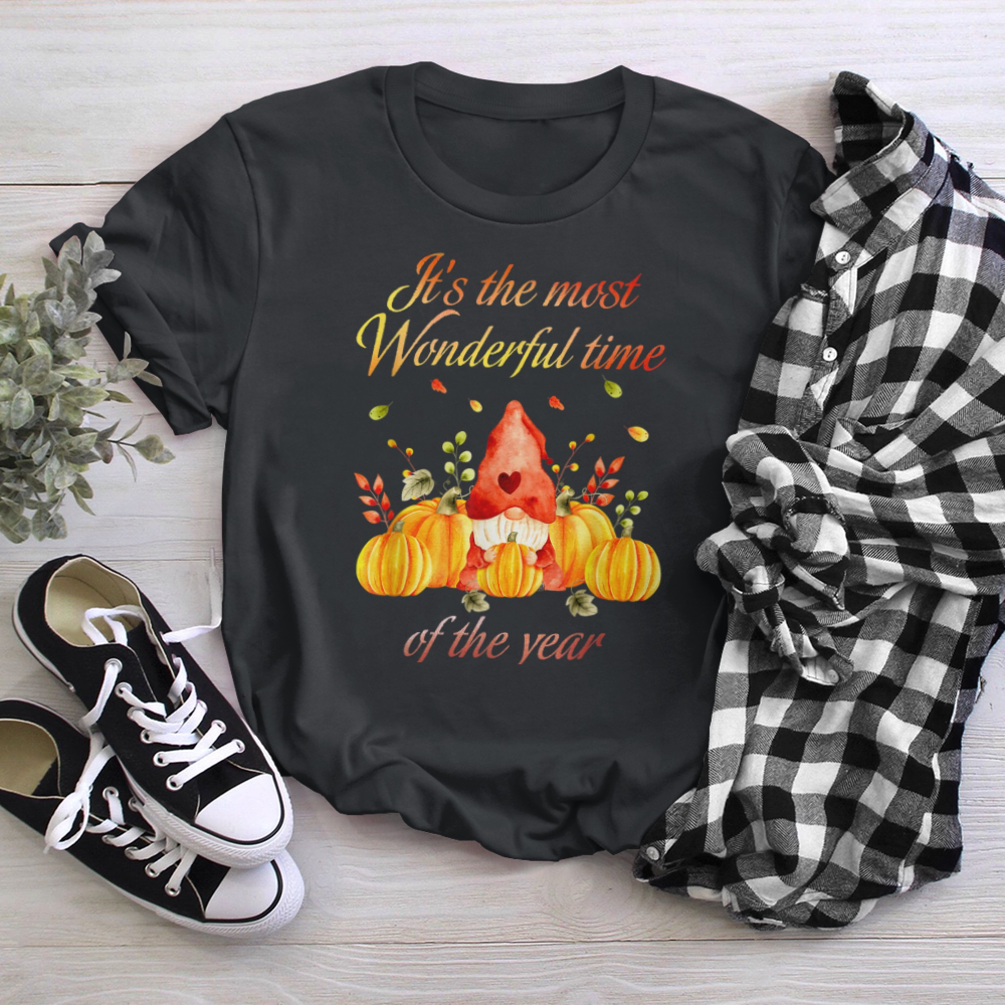 It's The Most Wonderful Time Of The Year Gnome Fall (1) t-shirt black