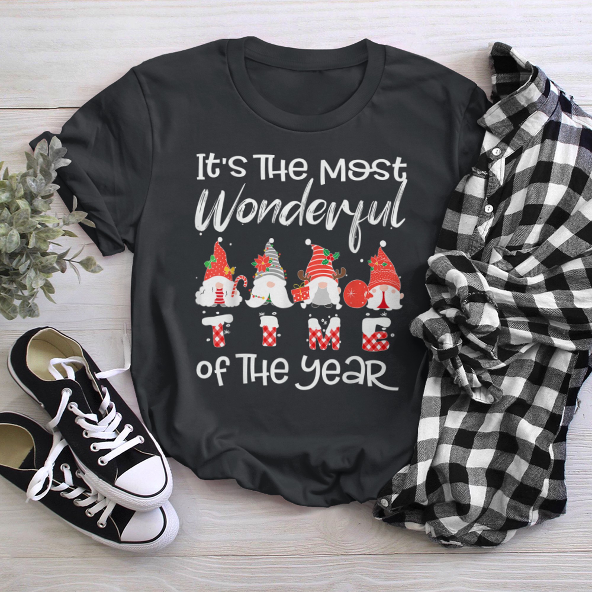 It's The Most Wonderful Time Of The Year Gnomes Christmas t-shirt black