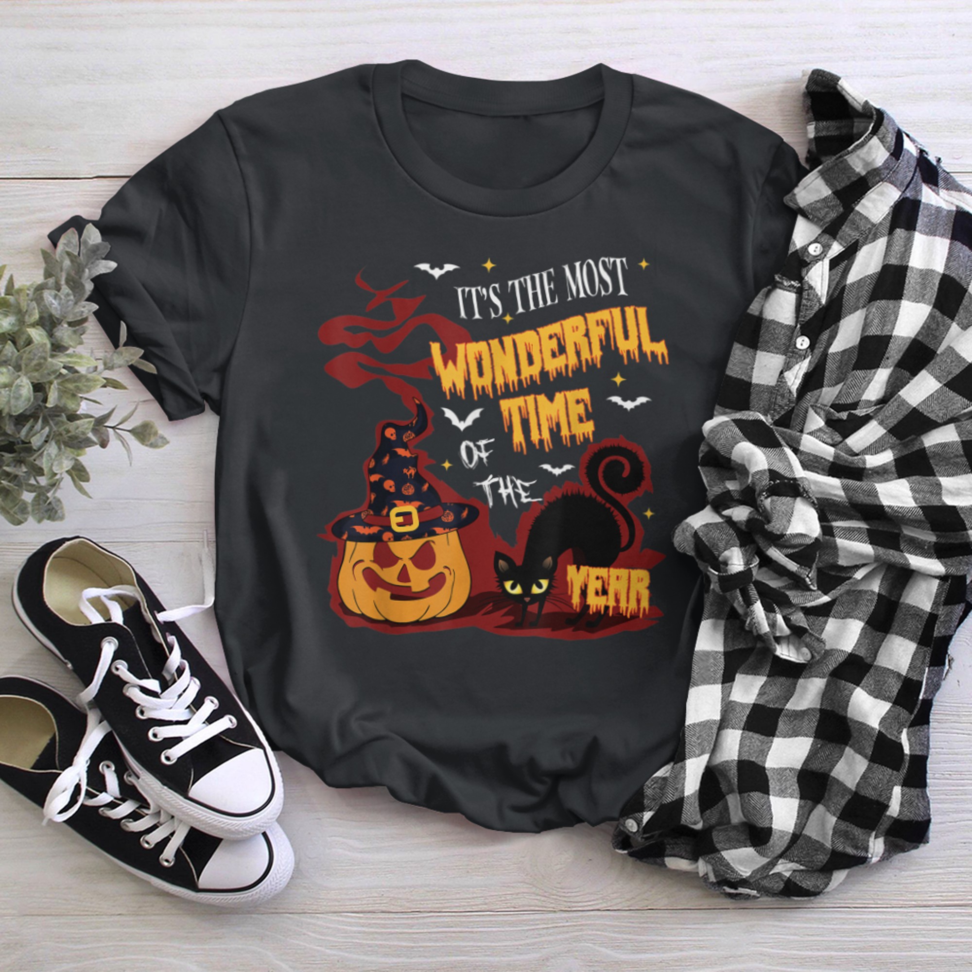 It's the Most Wonderful Time of the Year Halloween Vintage (2) t-shirt black