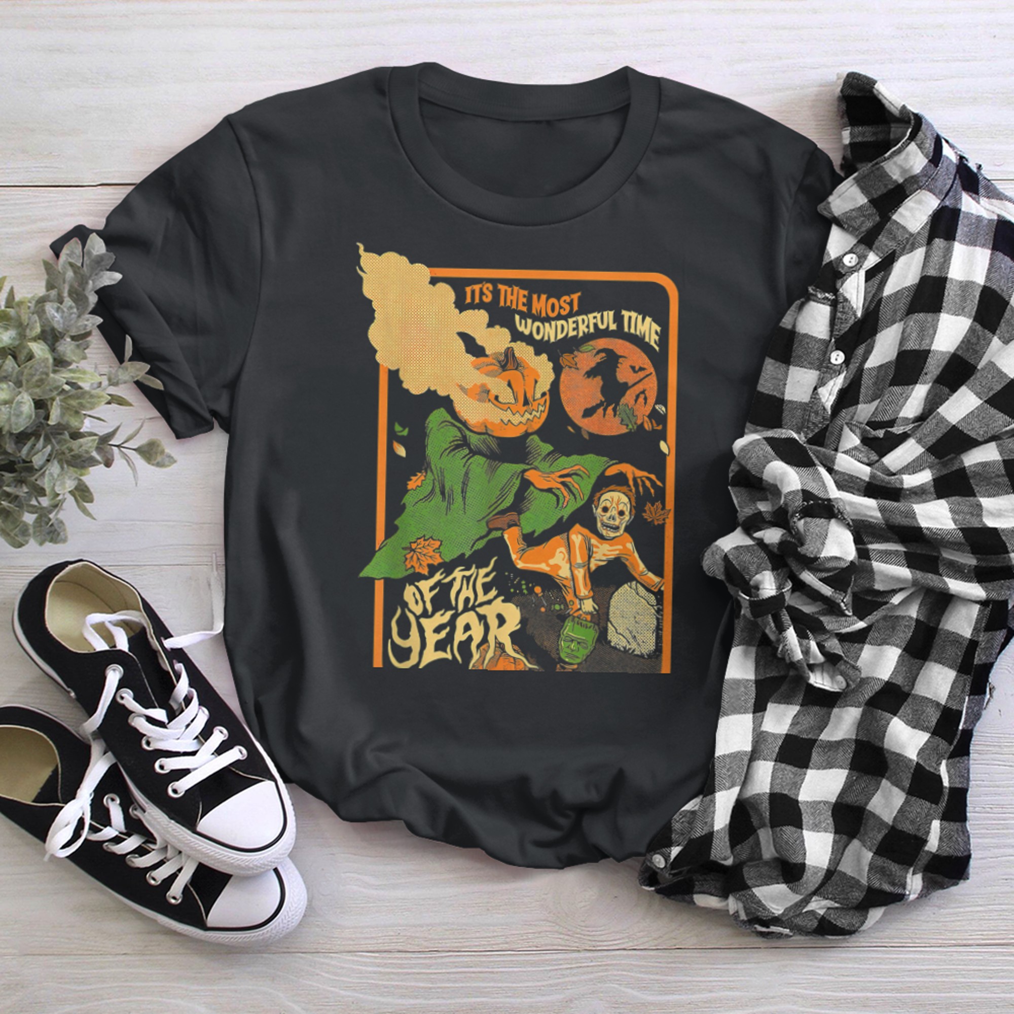 It's the Most Wonderful Time of the Year Halloween Vintage t-shirt black