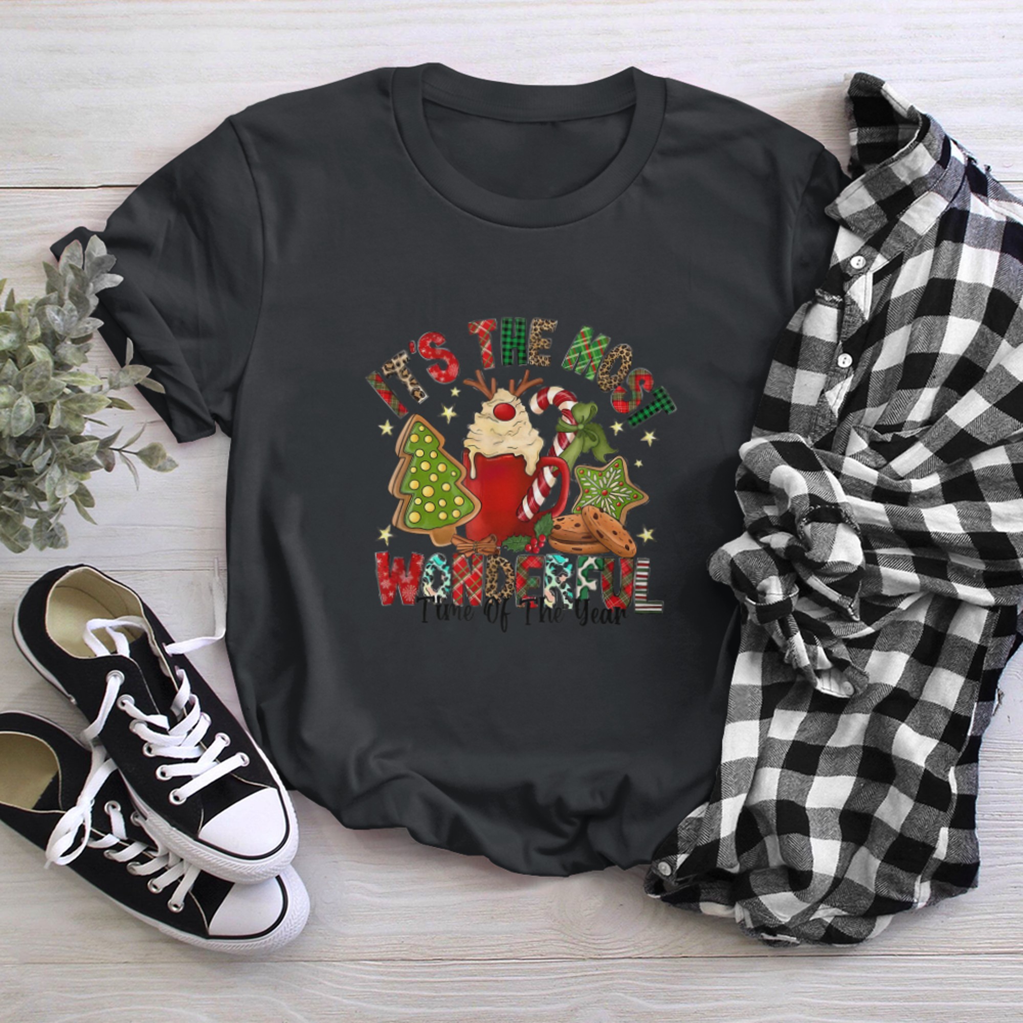 It's The Most Wonderful Time Of Year Christmas Tree t-shirt black