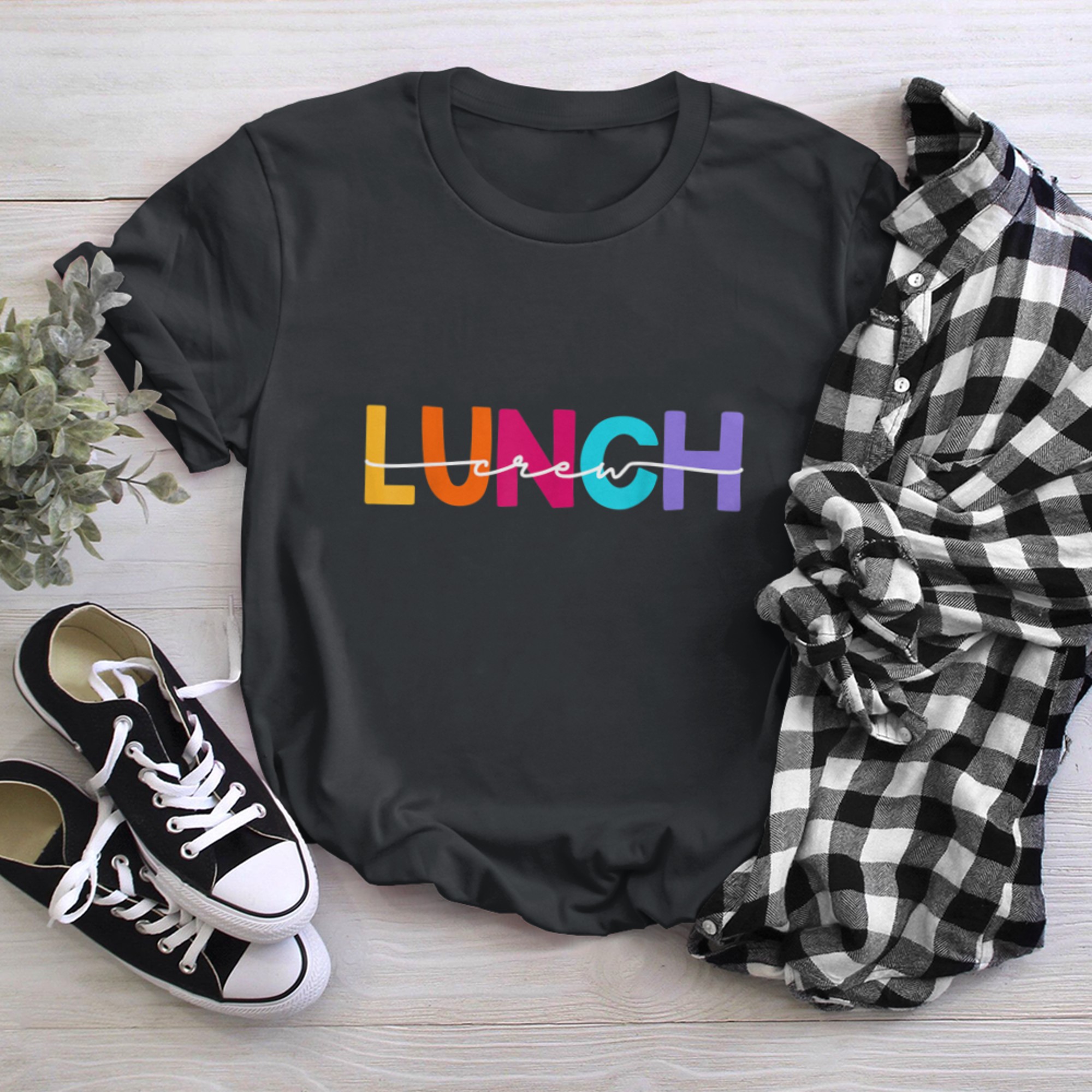 Lunch Crew Group Matching School Cafeteria Squad Spirit Day (13) t-shirt black