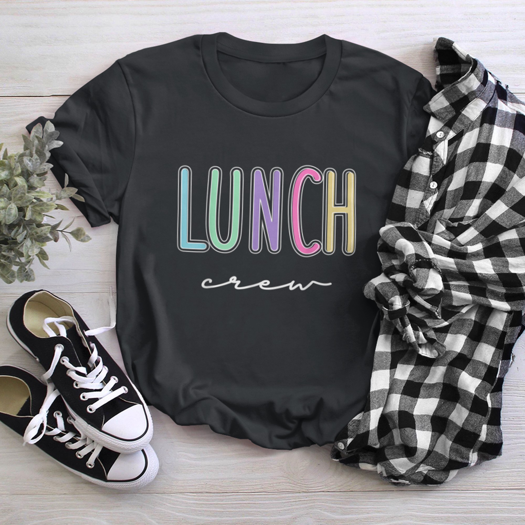 Lunch Crew Group Matching School Cafeteria Squad Spirit Day (3) t-shirt black