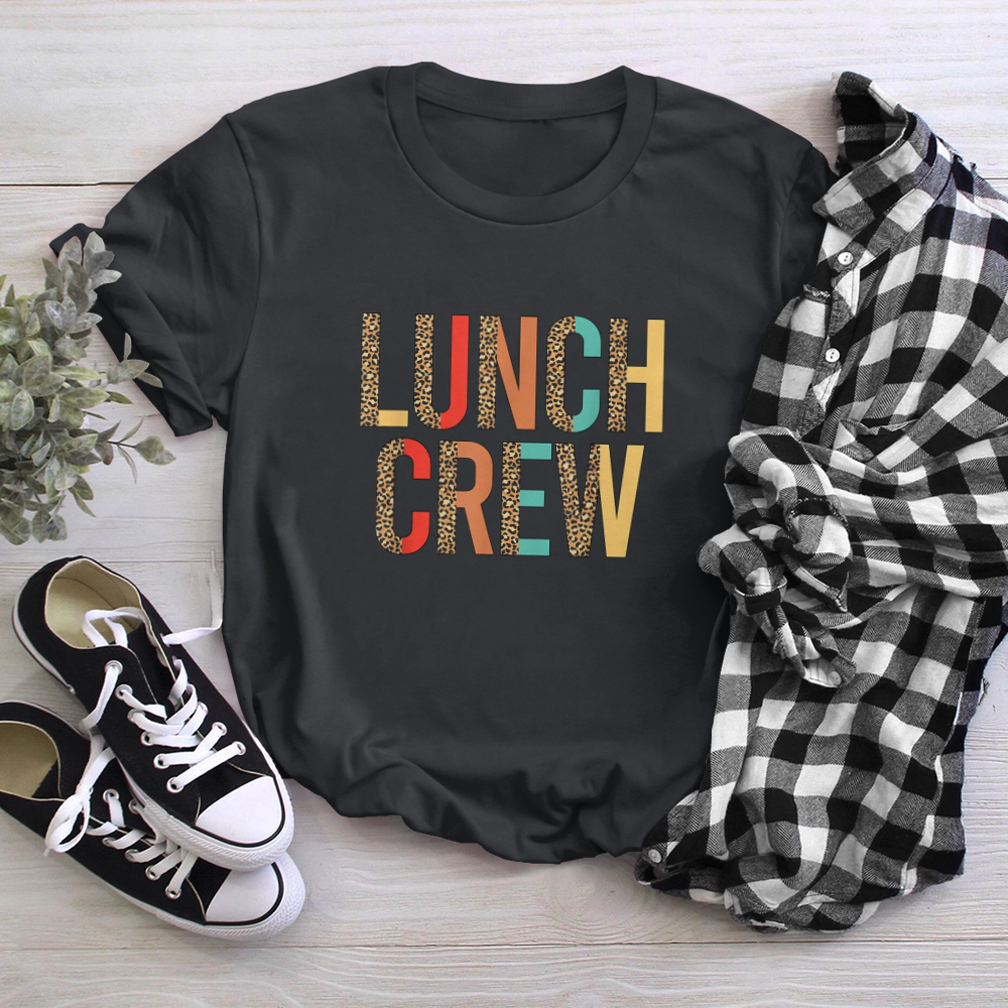 Lunch Crew Lunch Ladies Cafeteria Worker Squad (1) t-shirt black