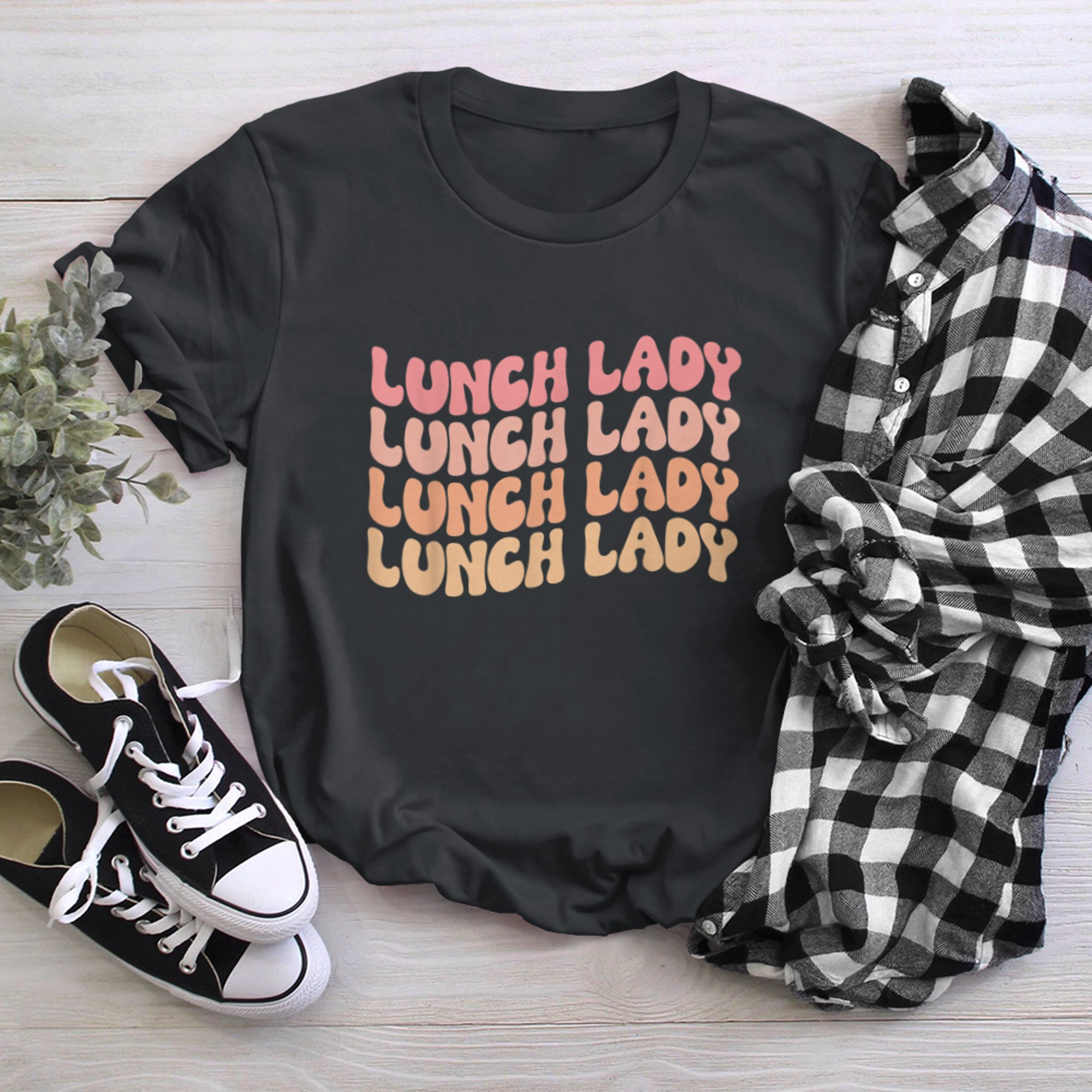 Lunch Lady Cafeteria Crew School Worker Back To School Squad t-shirt black