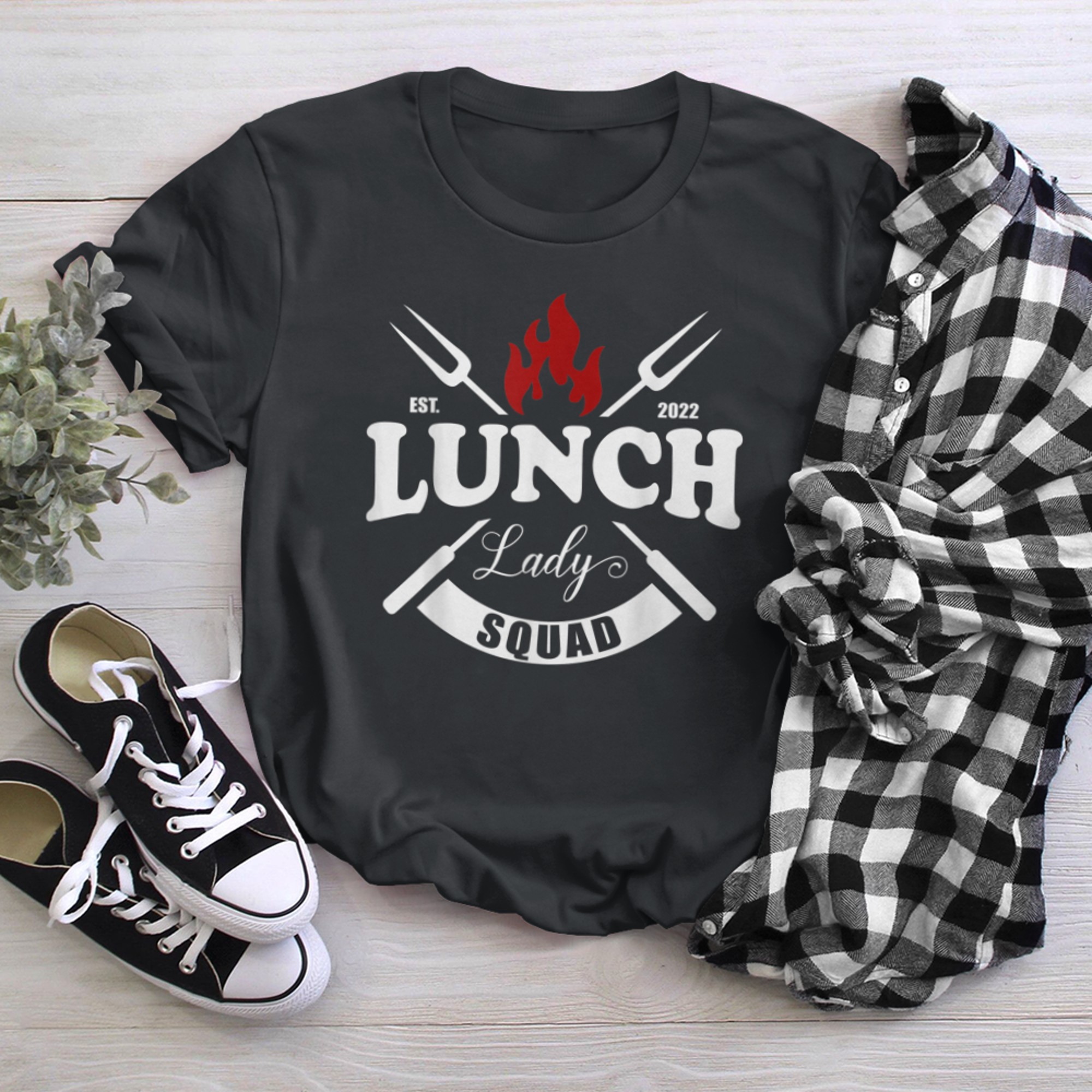 Lunch Lady Cafeteria Crew Squad School Lunch Ladies Squad t-shirt black