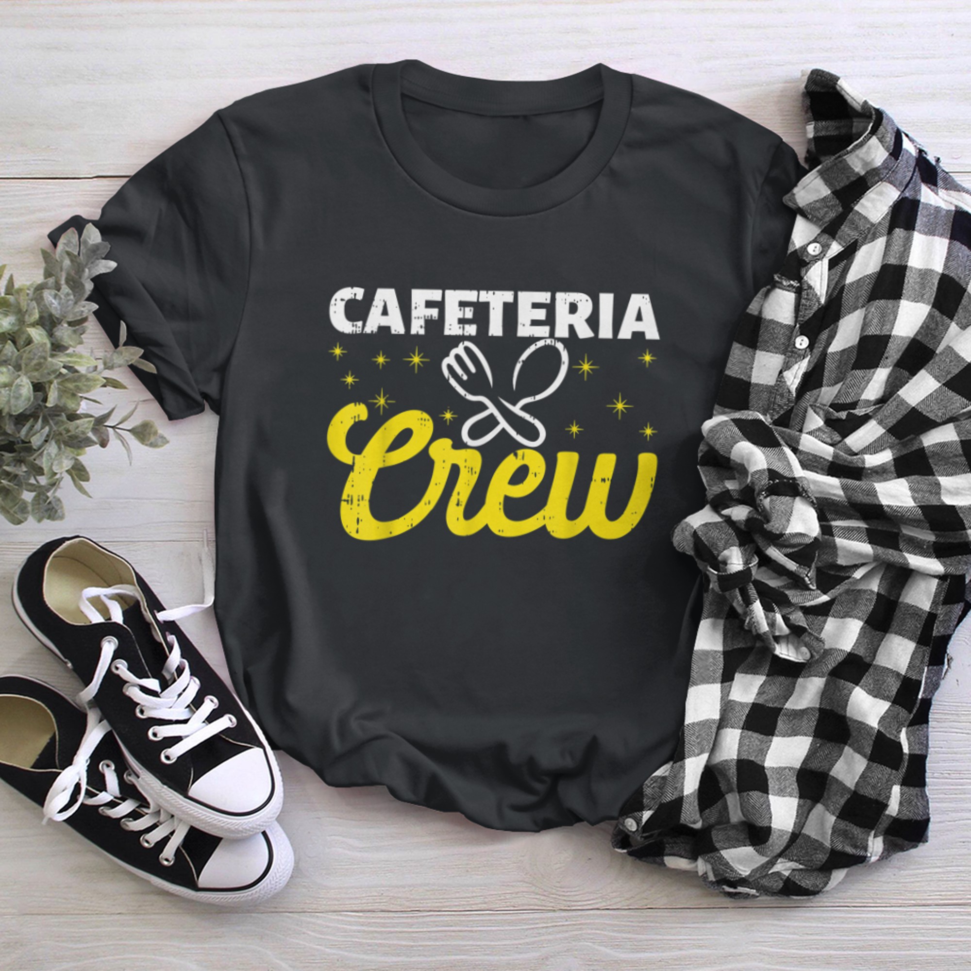 Lunch Lady Cafeteria Crew Worker Dinner Lady Cooking t-shirt black