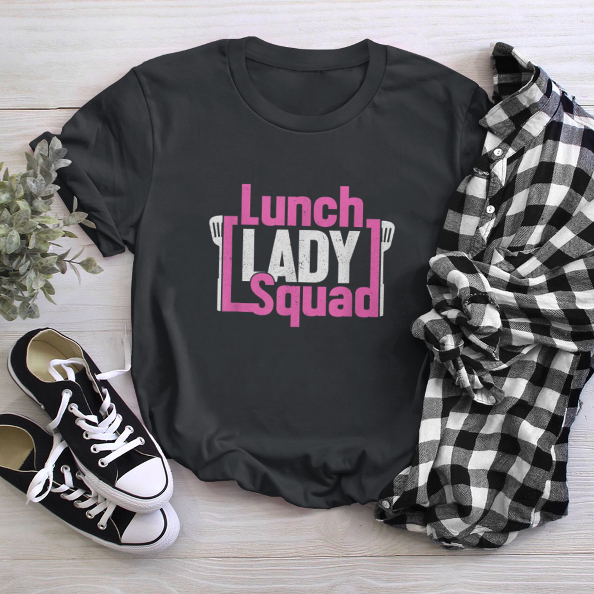 Lunch Lady Crazy Squad Cafeteria Crew Teacher Appreciation t-shirt black