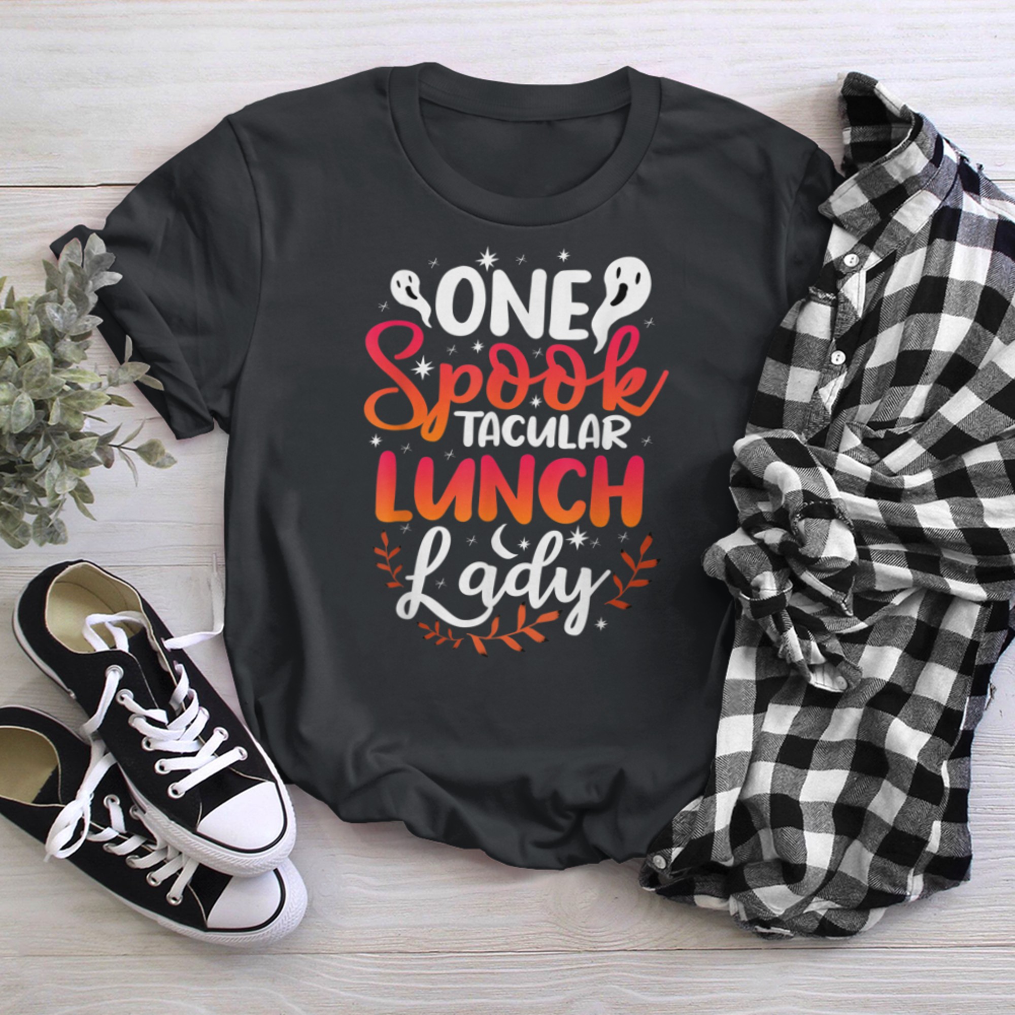 Lunch Lady Halloween Cafeteria Crew School Food Service t-shirt black