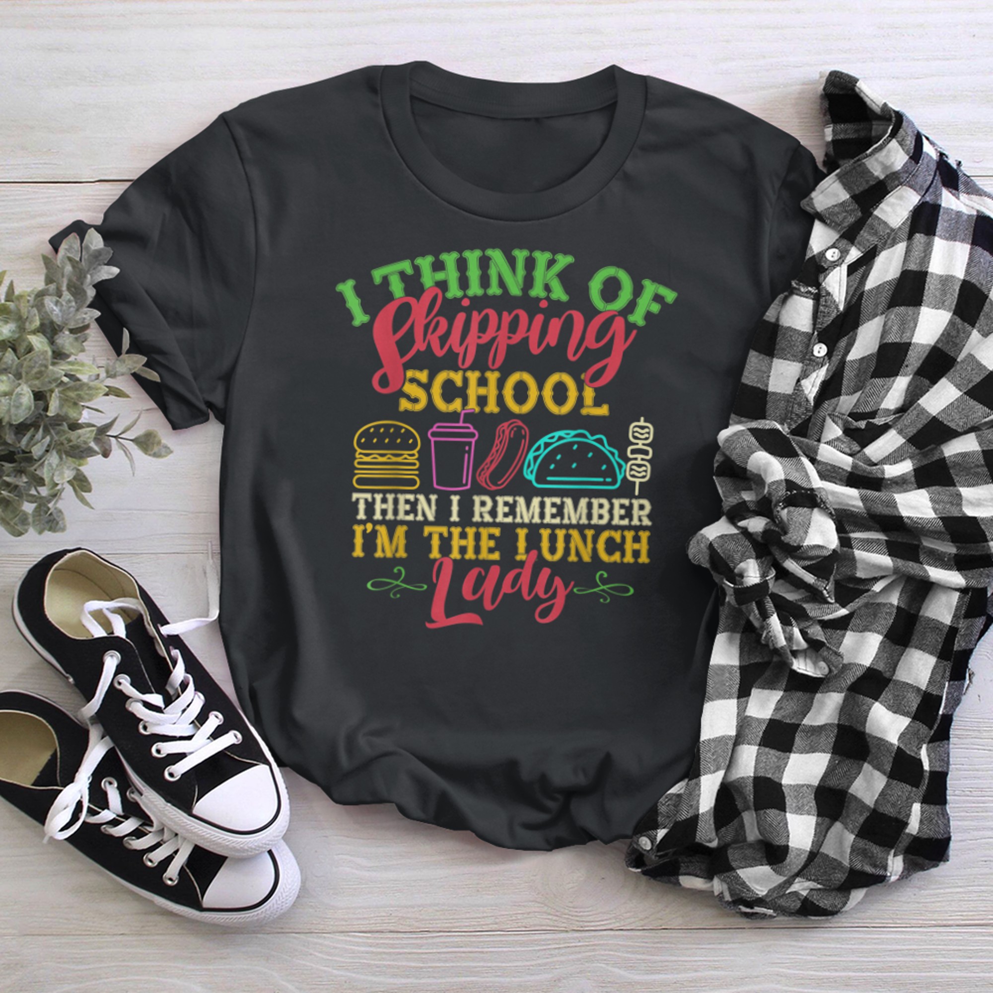 Lunch Lady School Cook Food Service Worker Cafeteria Crew (1) t-shirt black