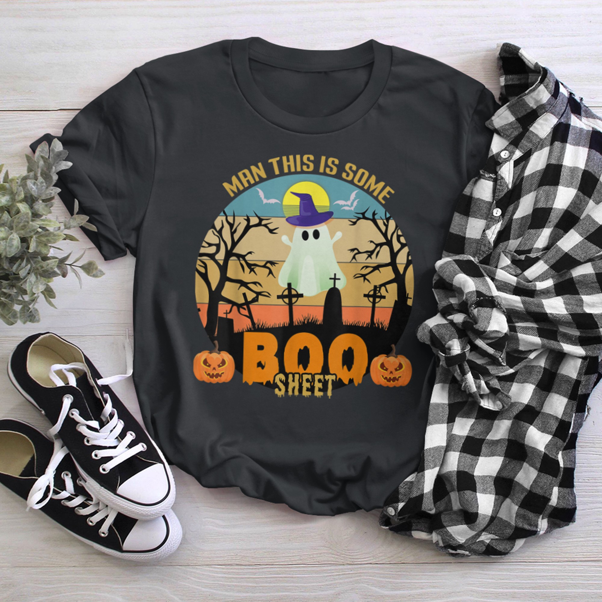 Man this is some boo sheet t-shirt black