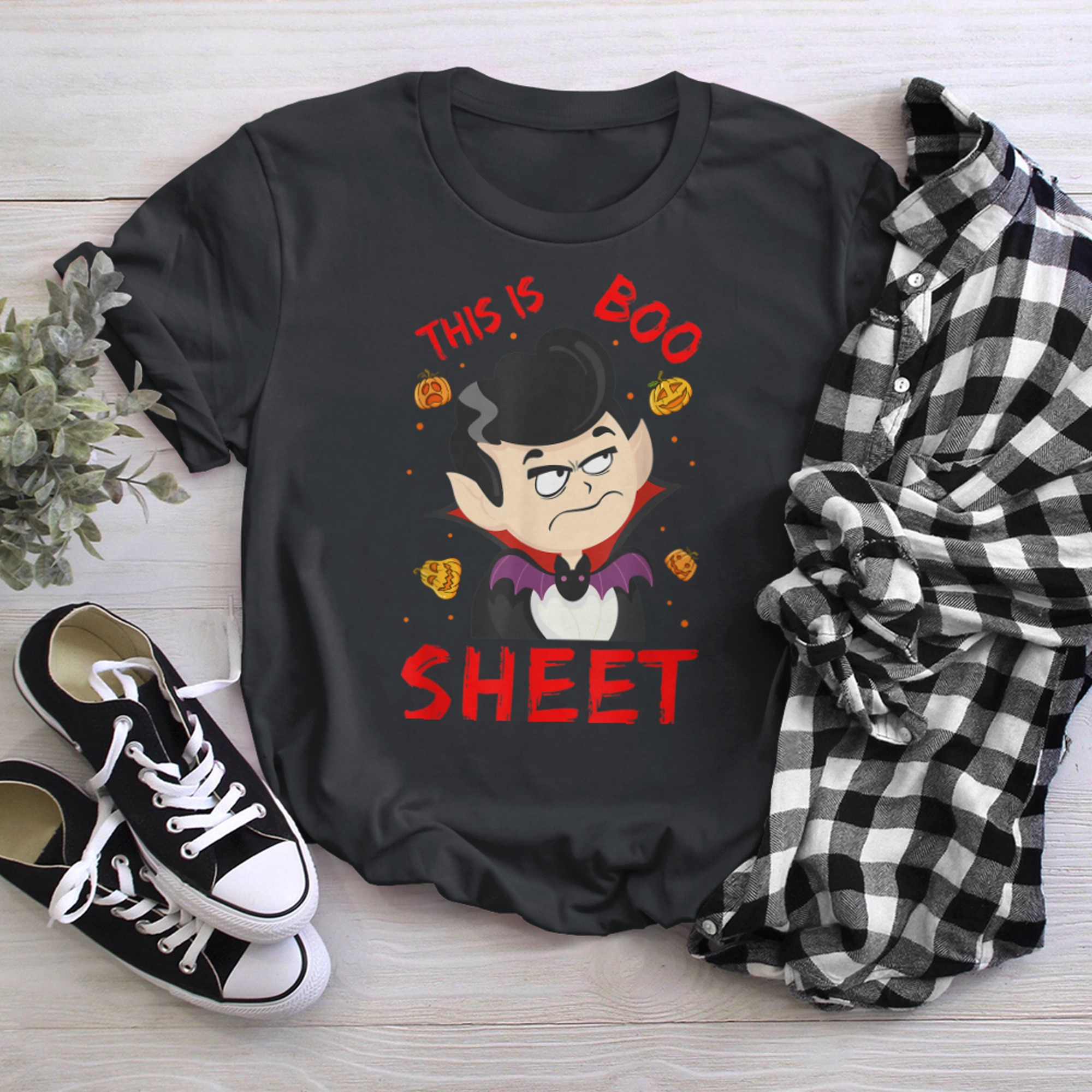 Overnight Party This Is Boo Sheet Fun Halloween Party t-shirt black