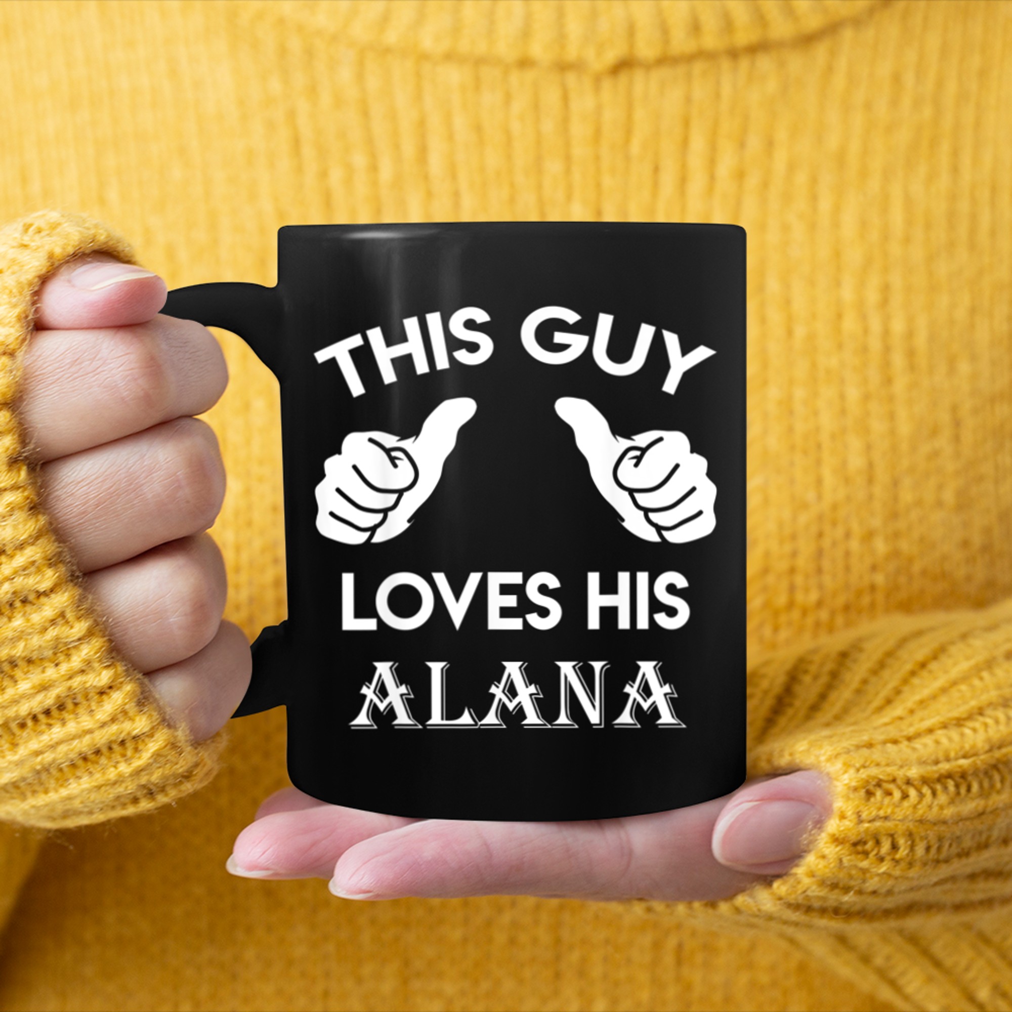 This guy loves his ALANA valentine Anniversary 71k mug black