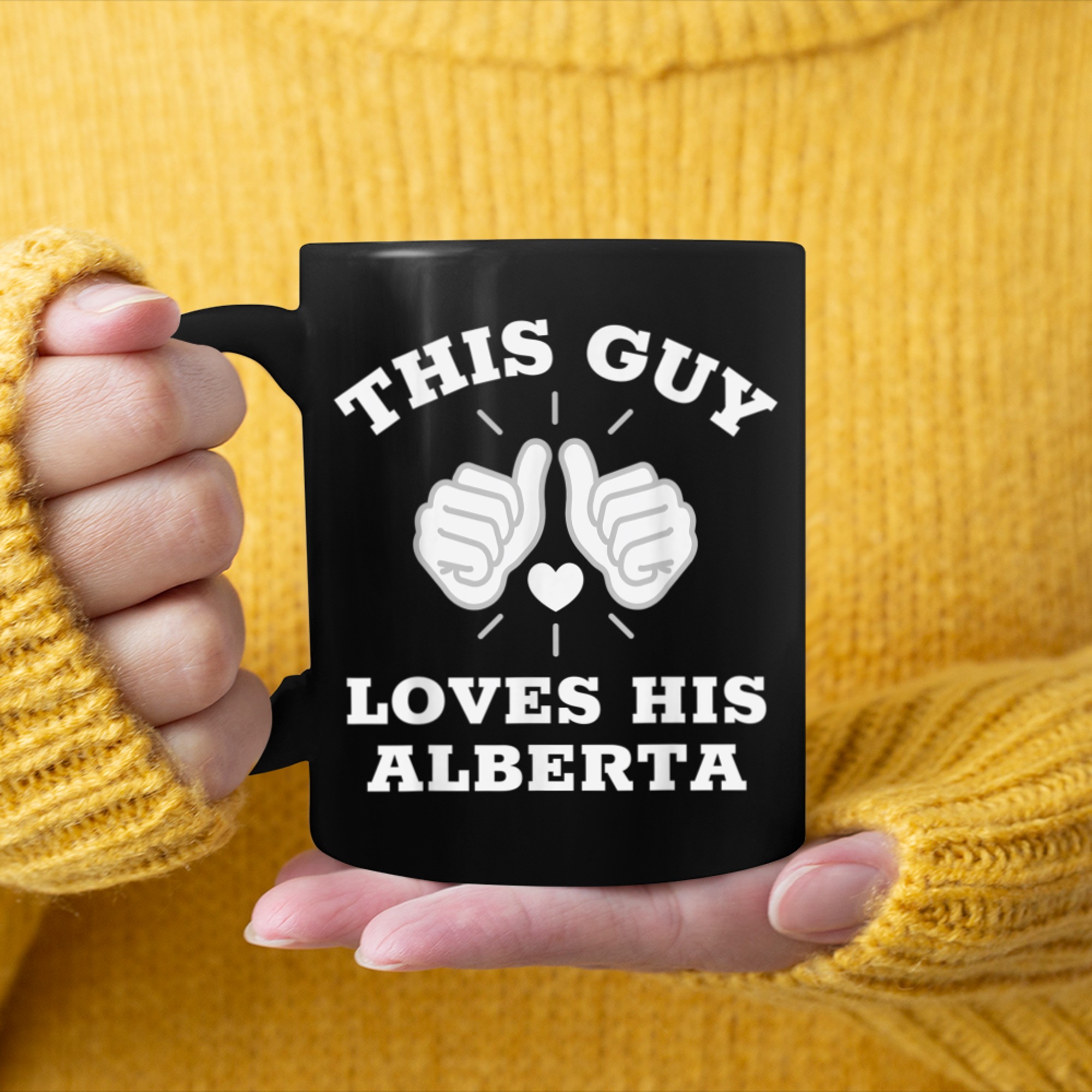 This Guy Loves His Alberta mug black