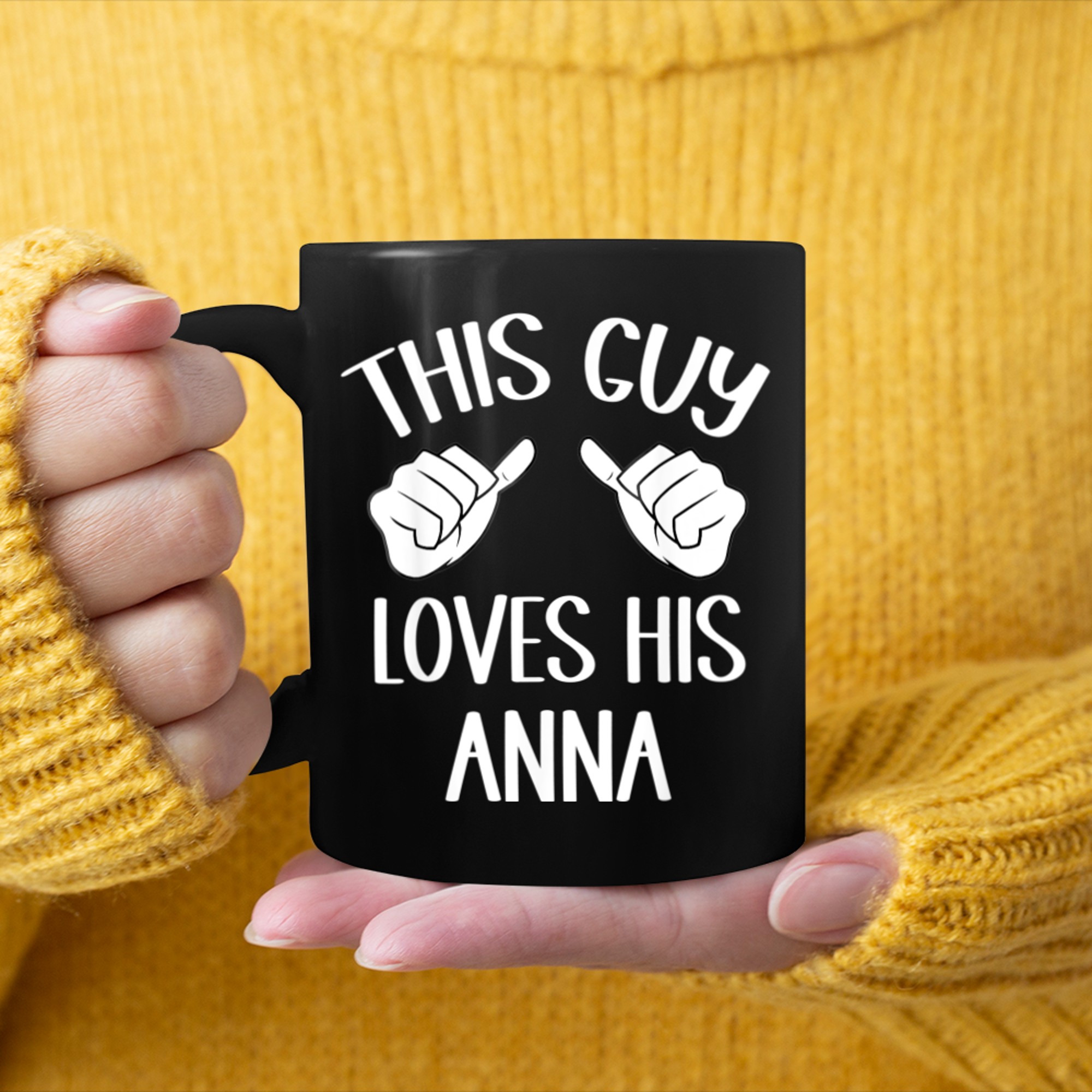 This Guy Loves His Anna Valentine mug black