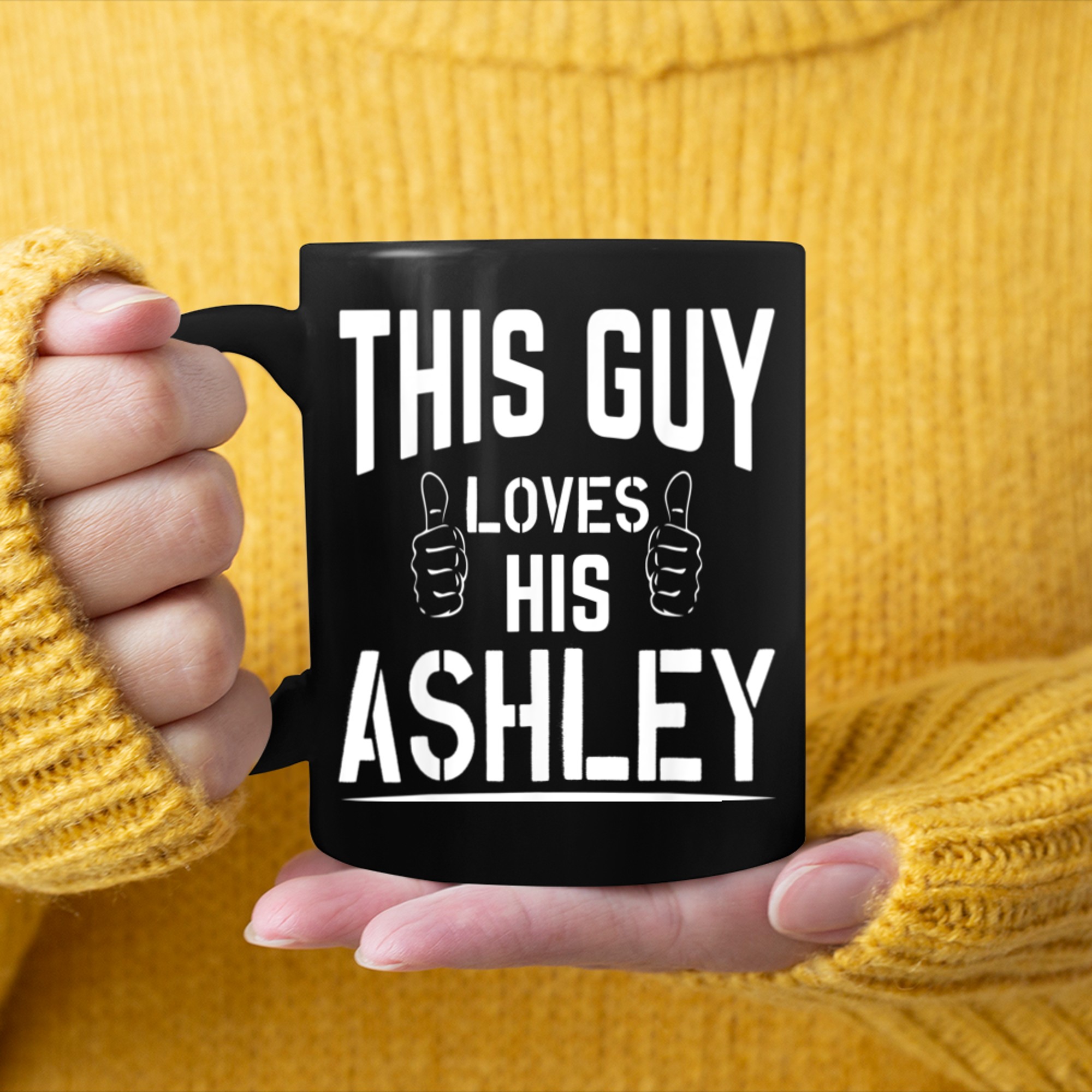 This Guy Loves His Ashley Cool Name mug black