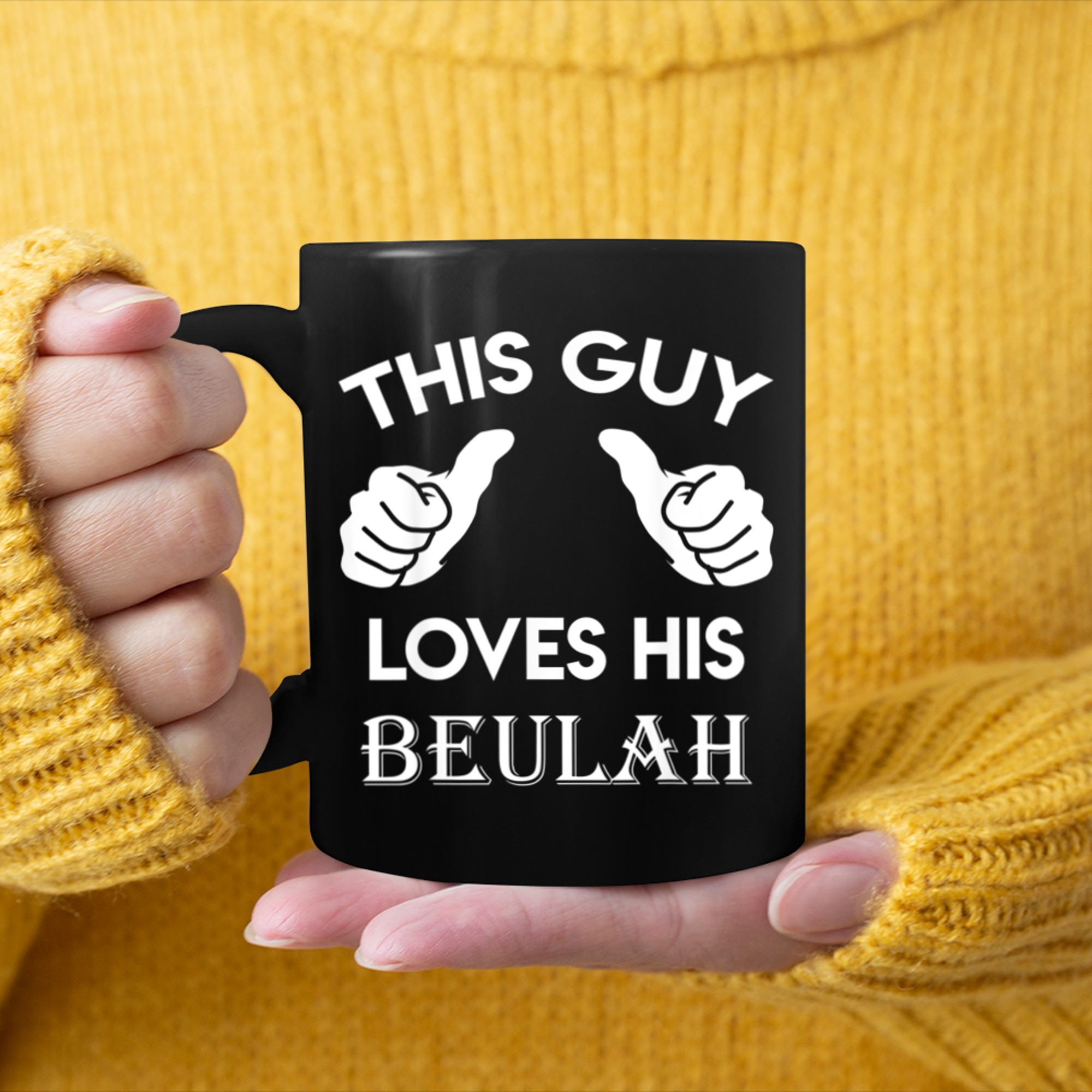 This guy loves his BEULAH valentine Anniversary 24t mug black