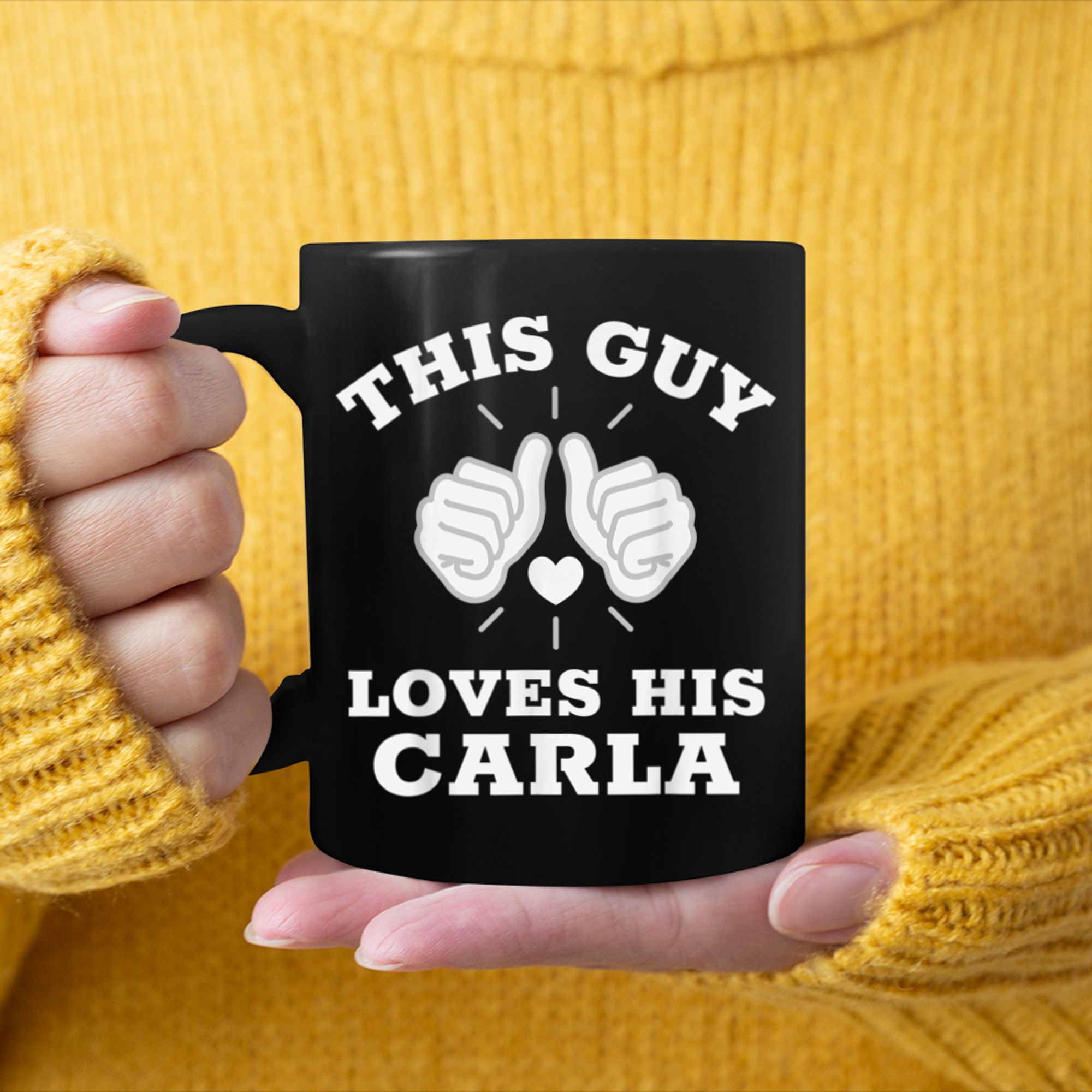 This Guy Loves His Carla mug black