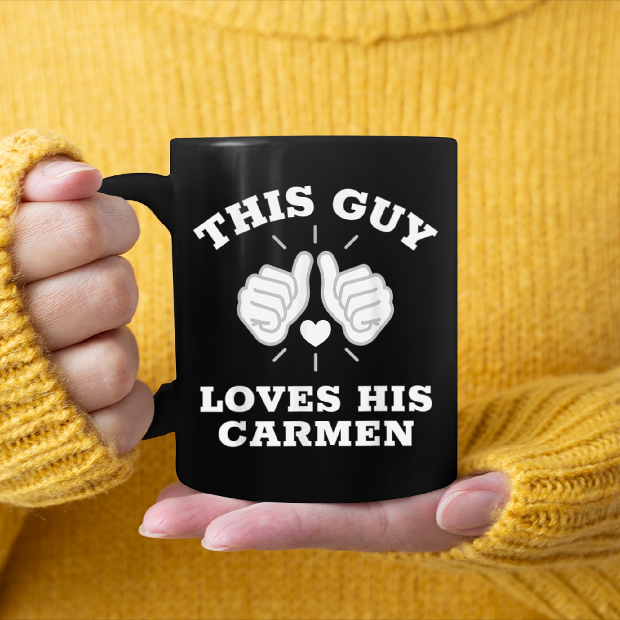 This Guy Loves His Carmen mug black