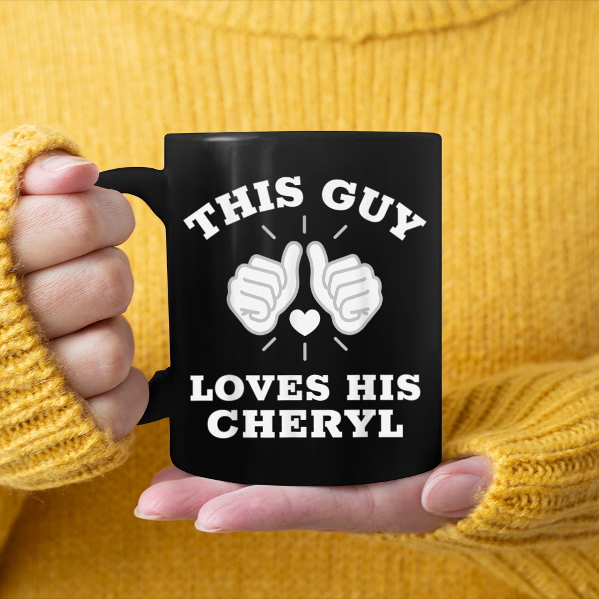 This Guy Loves His Cheryl (1) mug black