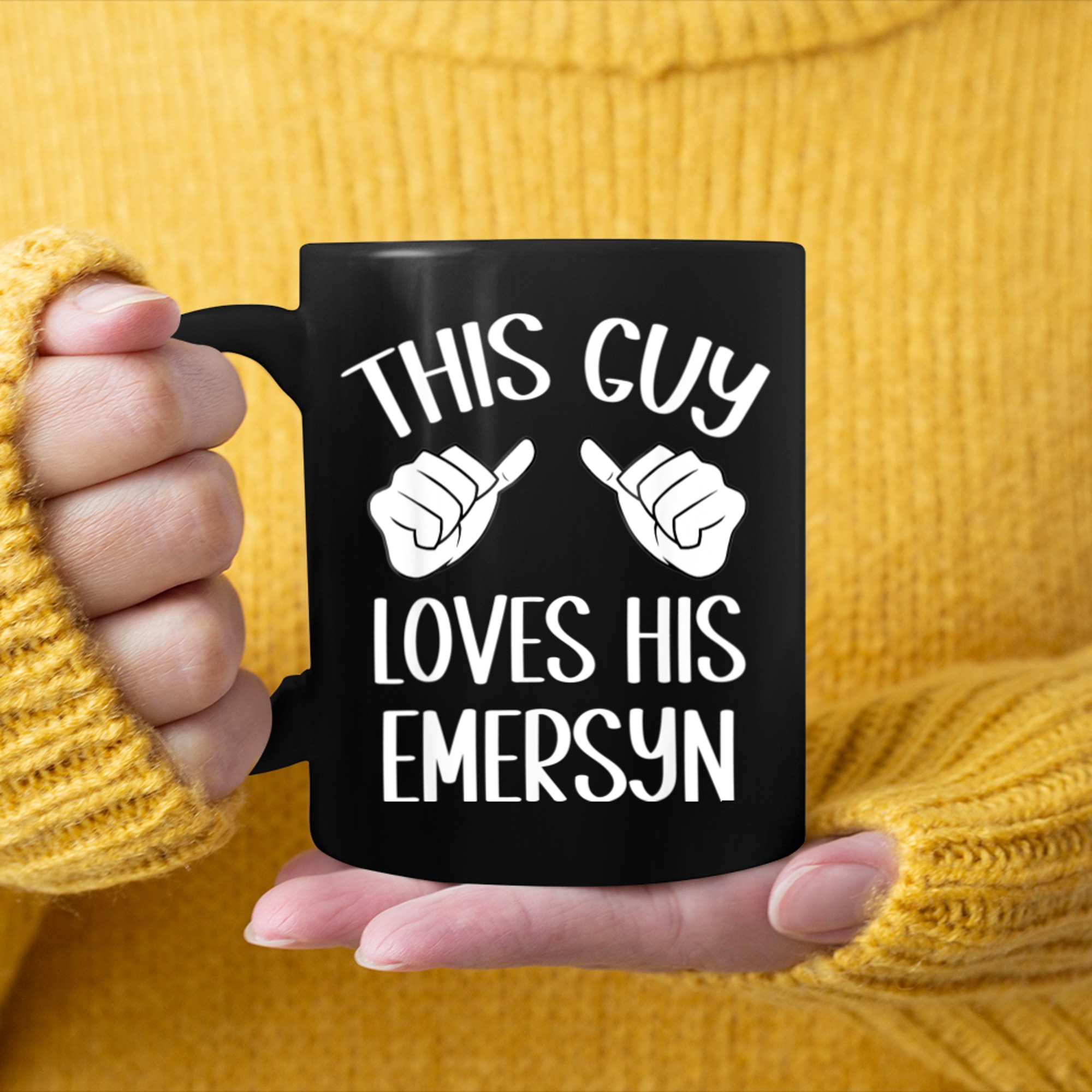 This Guy Loves His Emersyn Valentine mug black