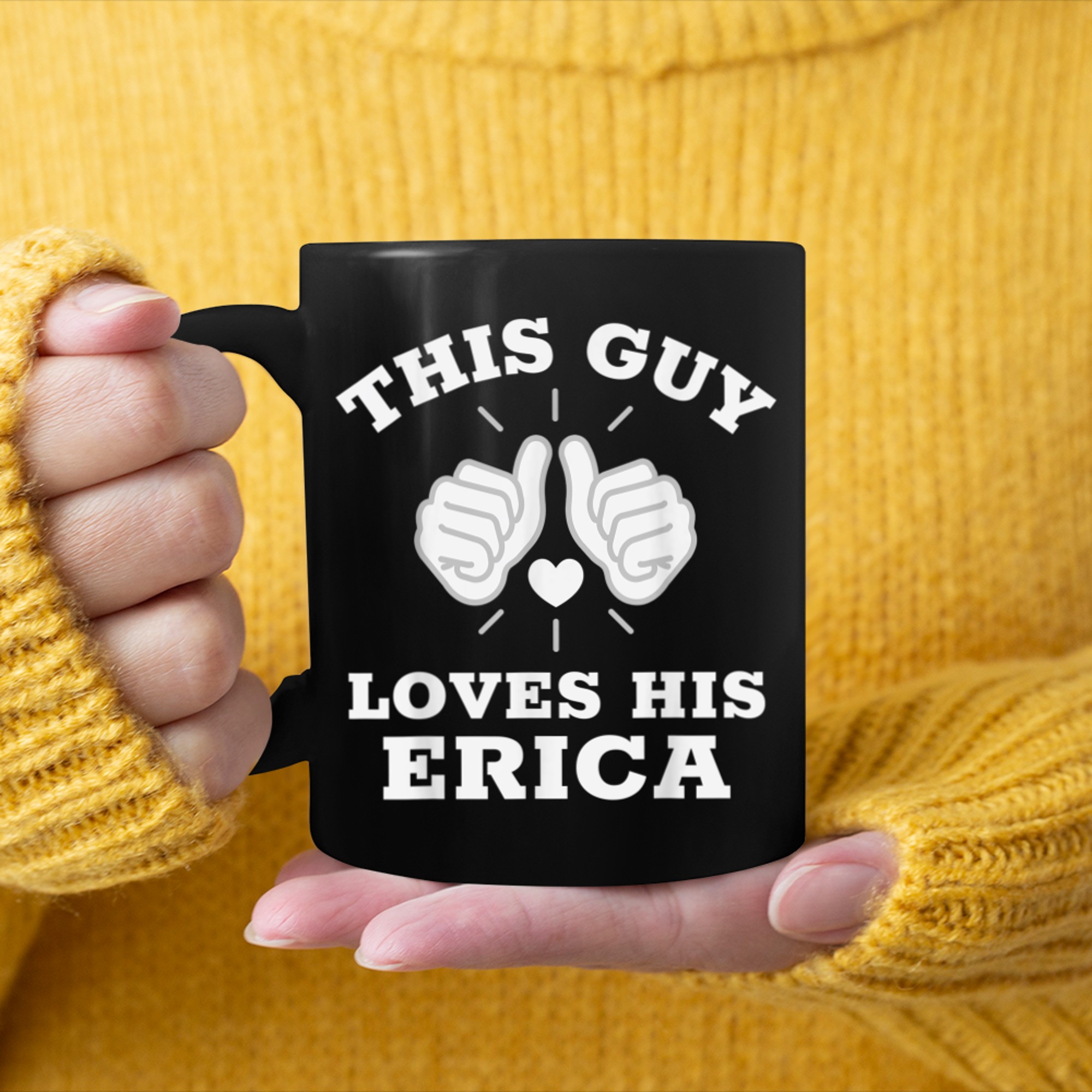 This Guy Loves His Erica mug black