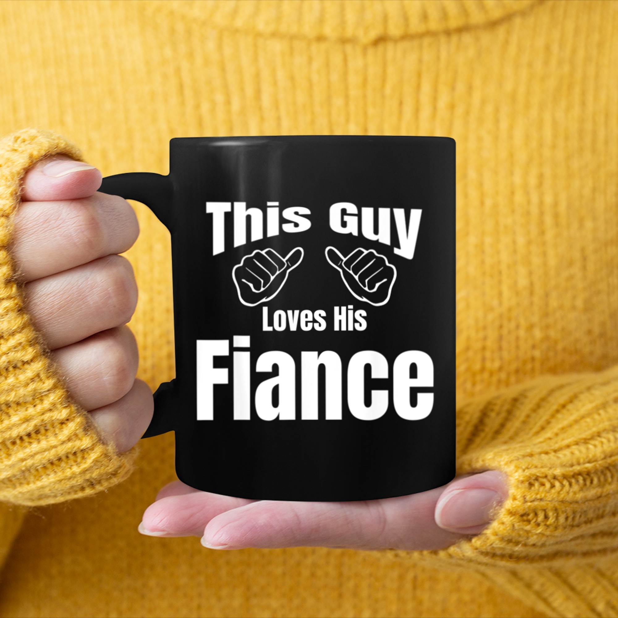 This Guy Loves His Fiance Men Woman mug black