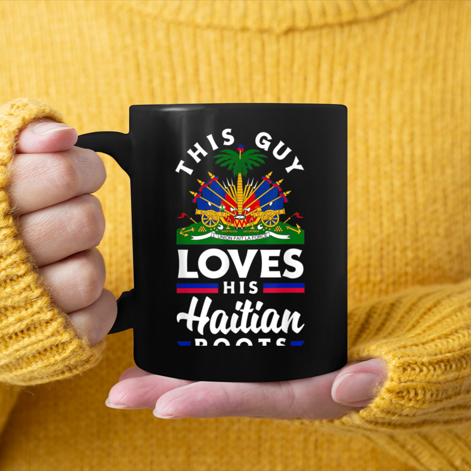 This Guy Loves His Haitian RootsHaiti Haitian Haiti Flag mug black