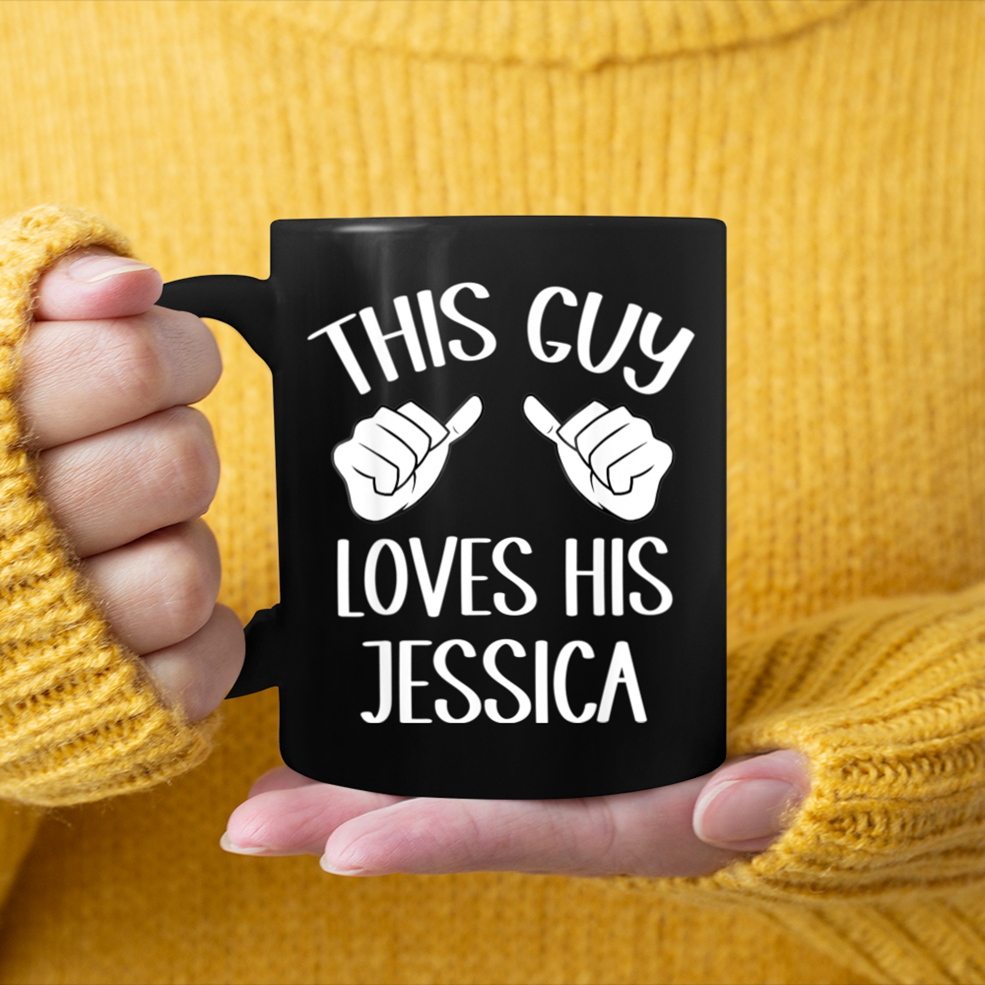 This Guy Loves His Jessica Valentine mug black