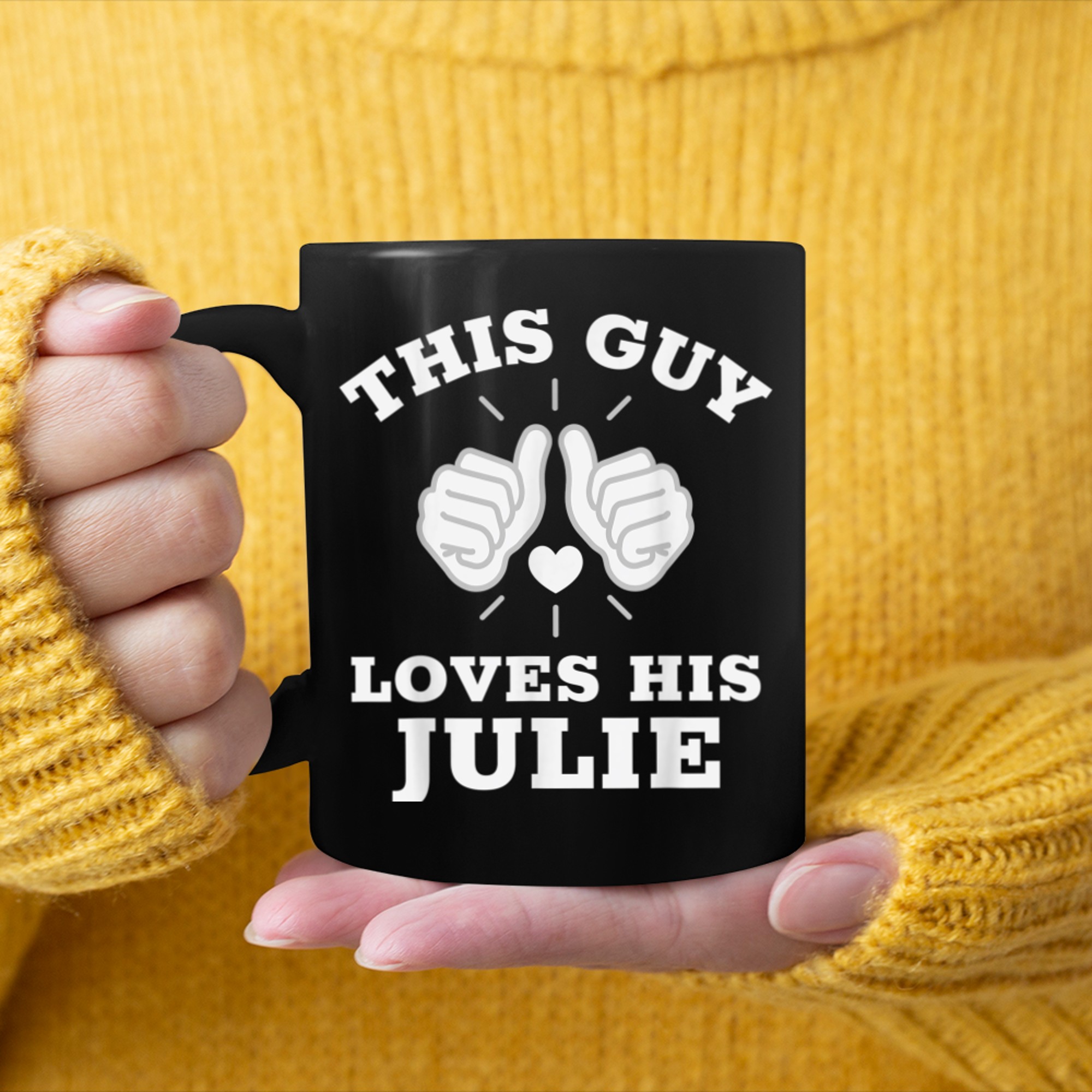 This Guy Loves His Julie mug black