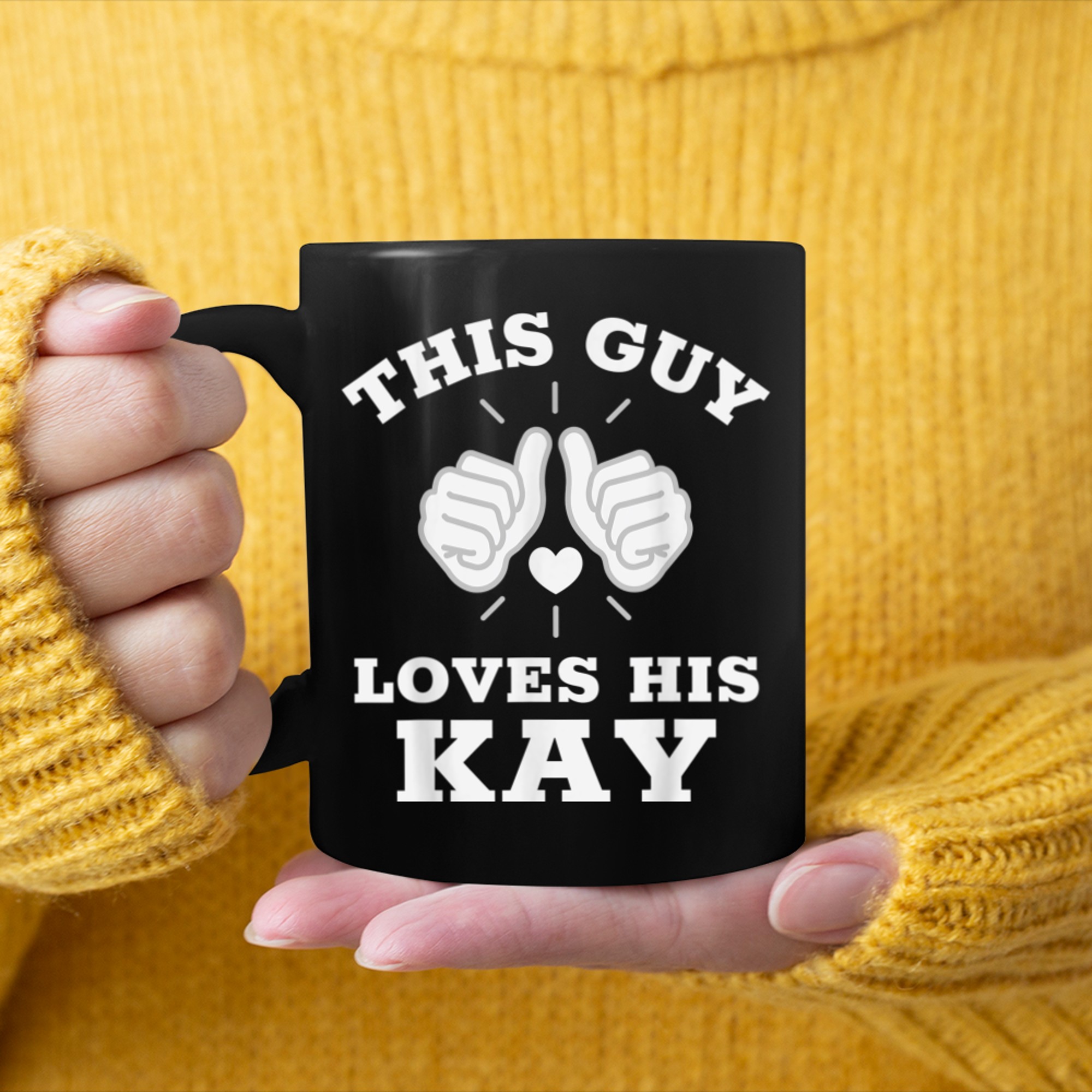 This Guy Loves His Kay mug black