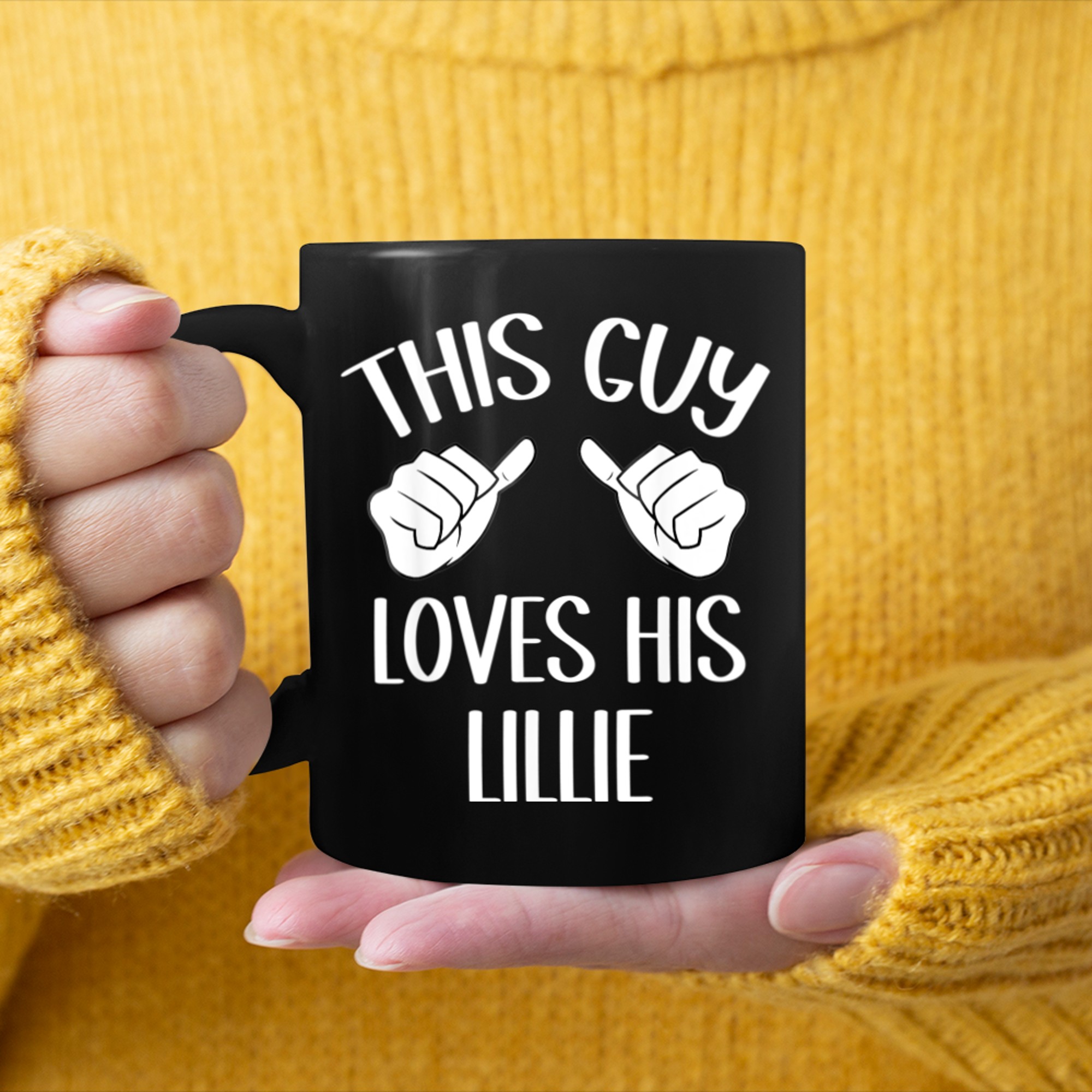 This Guy Loves His Lillie Valentine mug black