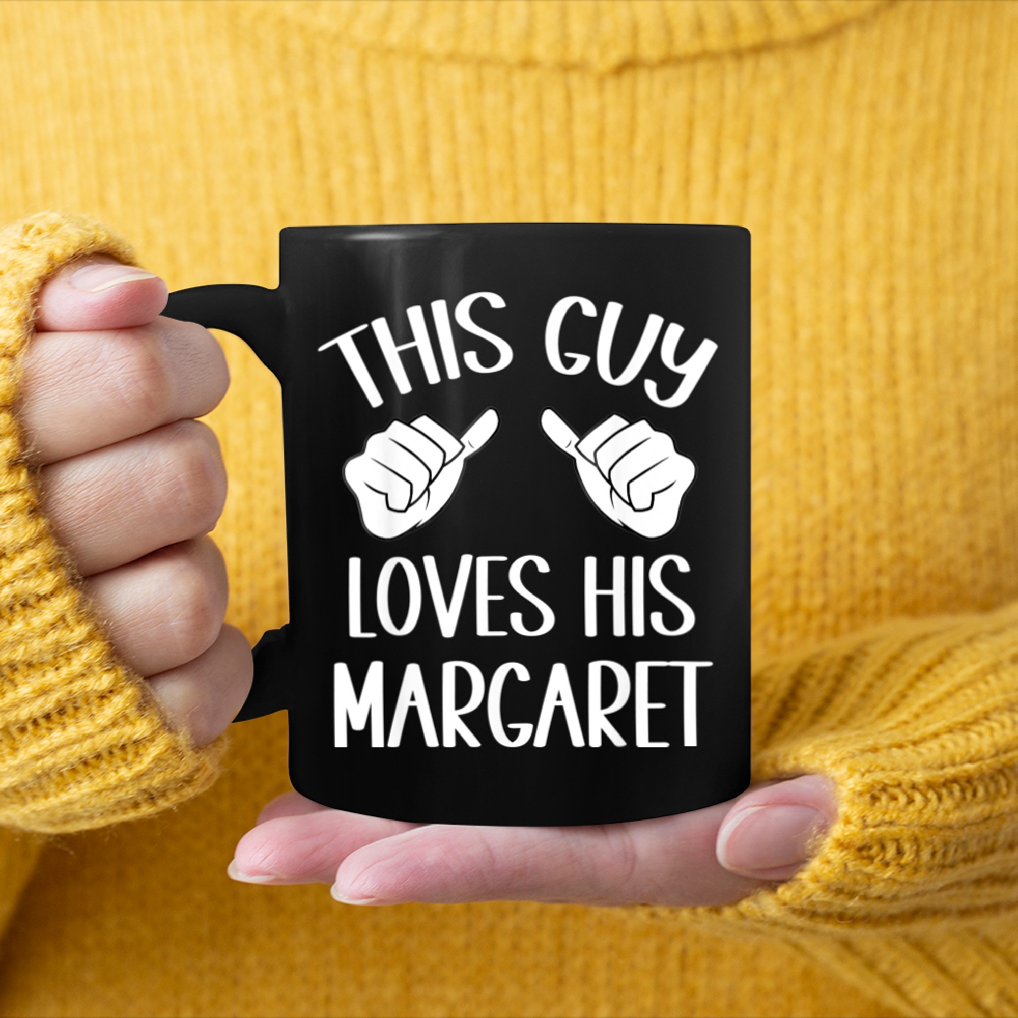 This Guy Loves His Margaret Valentine mug black