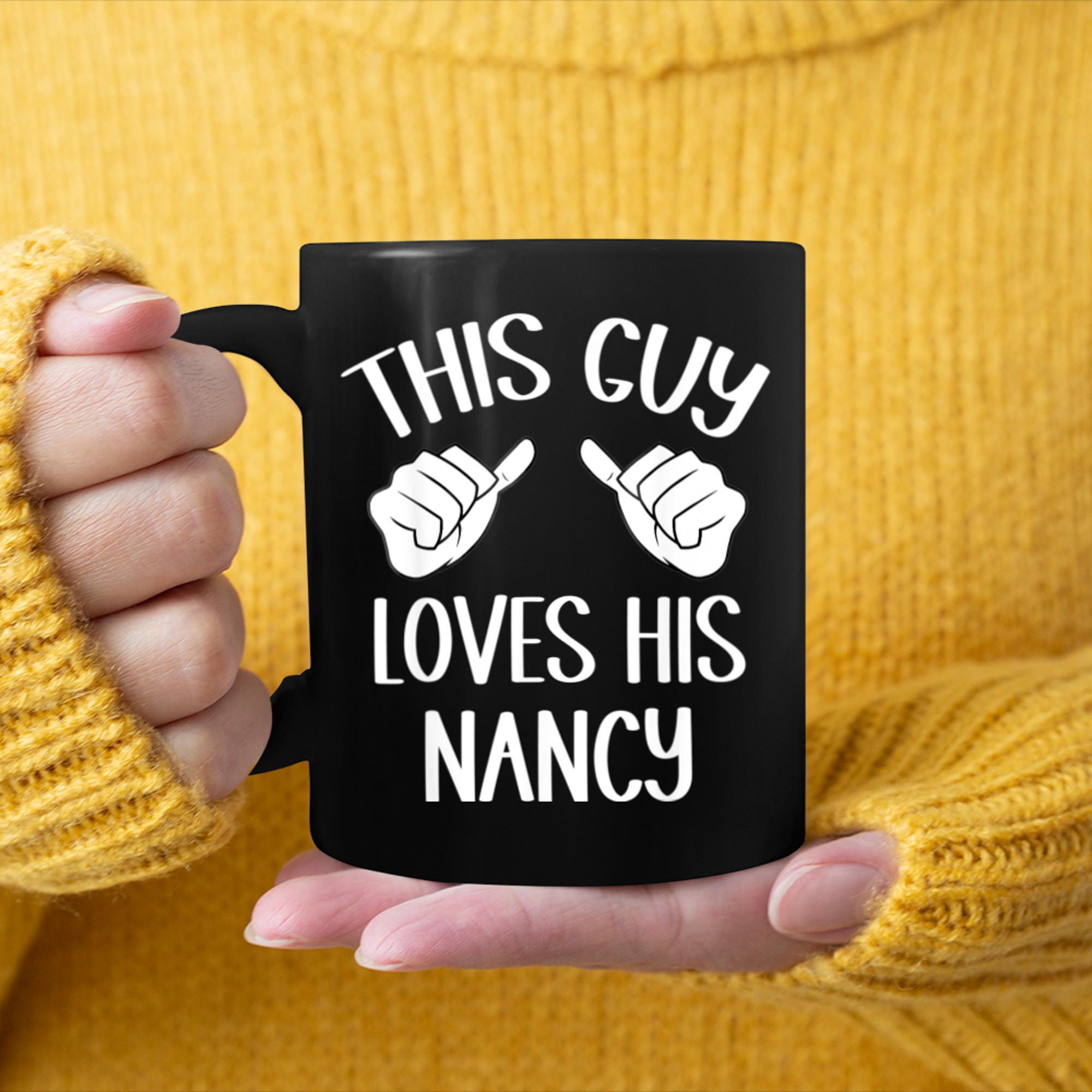 This Guy Loves His Nancy Valentine mug black