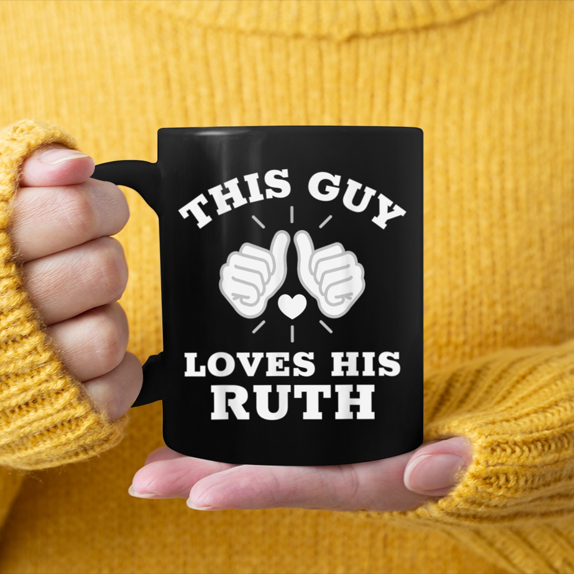 This Guy Loves His Ruth mug black