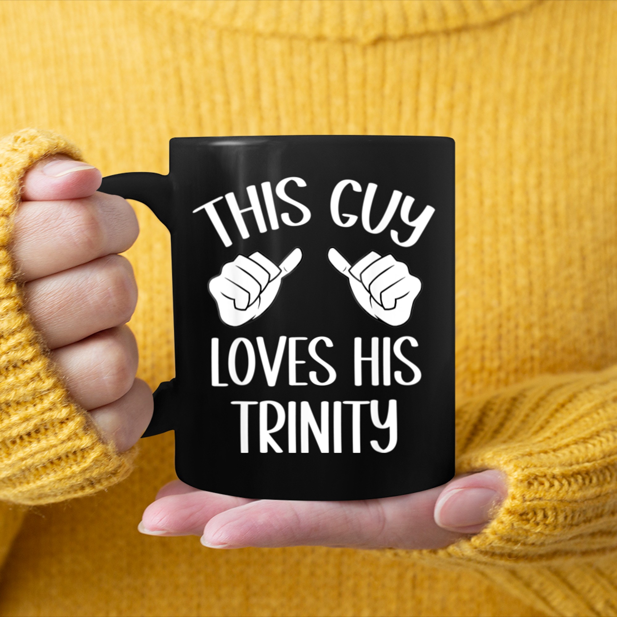 This Guy Loves His Trinity Valentine mug black