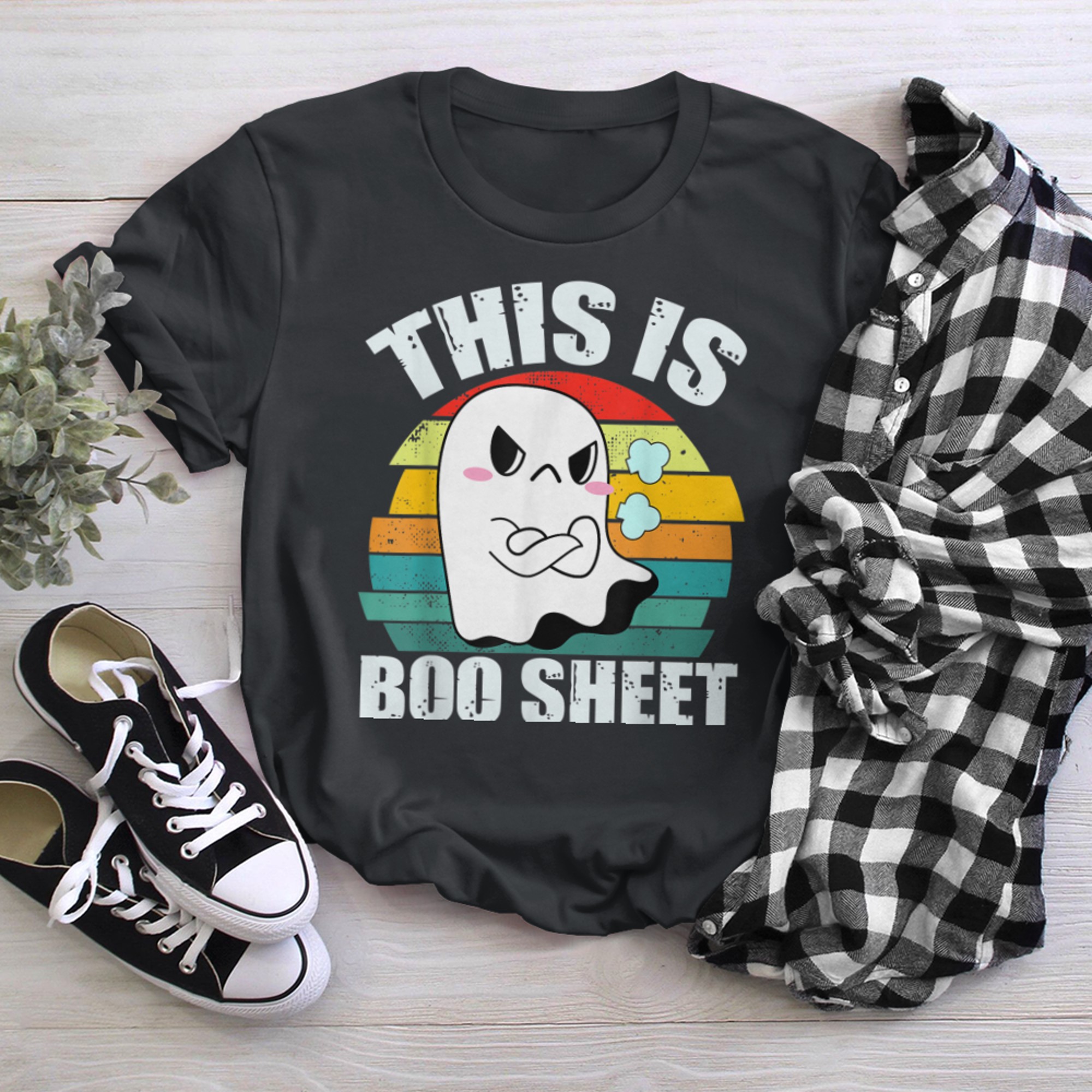 This is Boo Sheet - Funny Ghost - Halloween t-shirt black