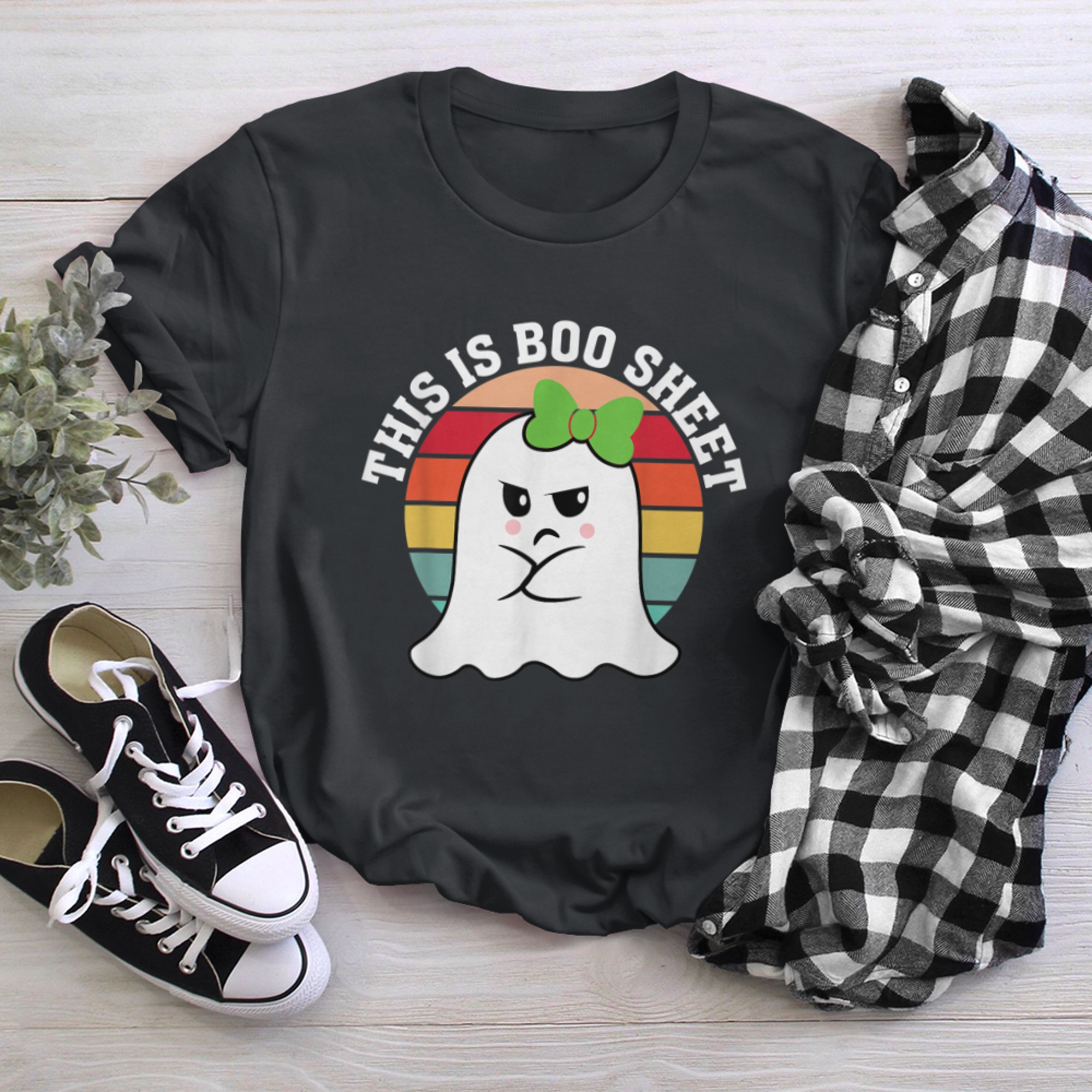 This Is Boo Sheet Funny Halloween Custome Cute Ghost Spooky t-shirt black