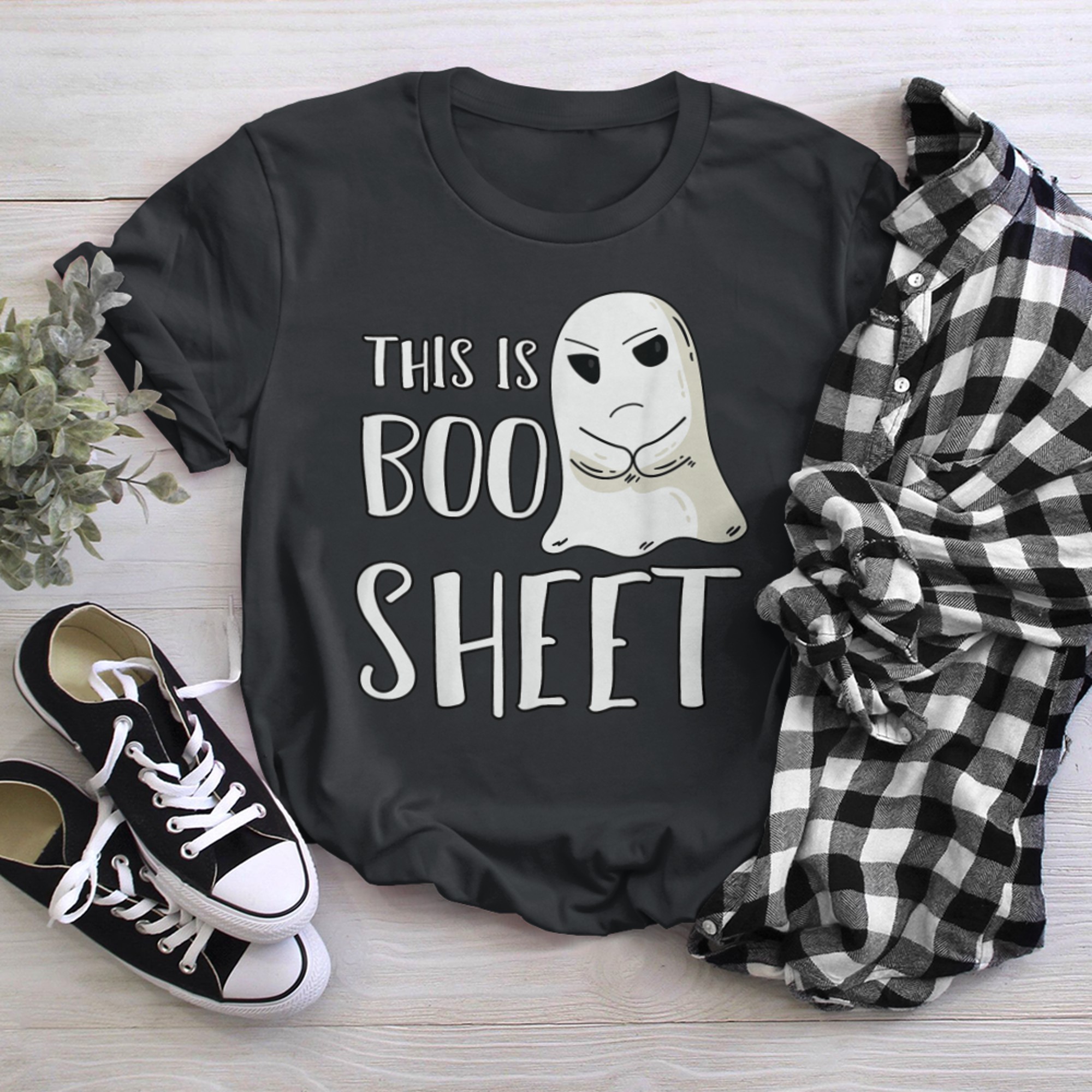 This Is Boo Sheet Funny Halloween Joke t-shirt black