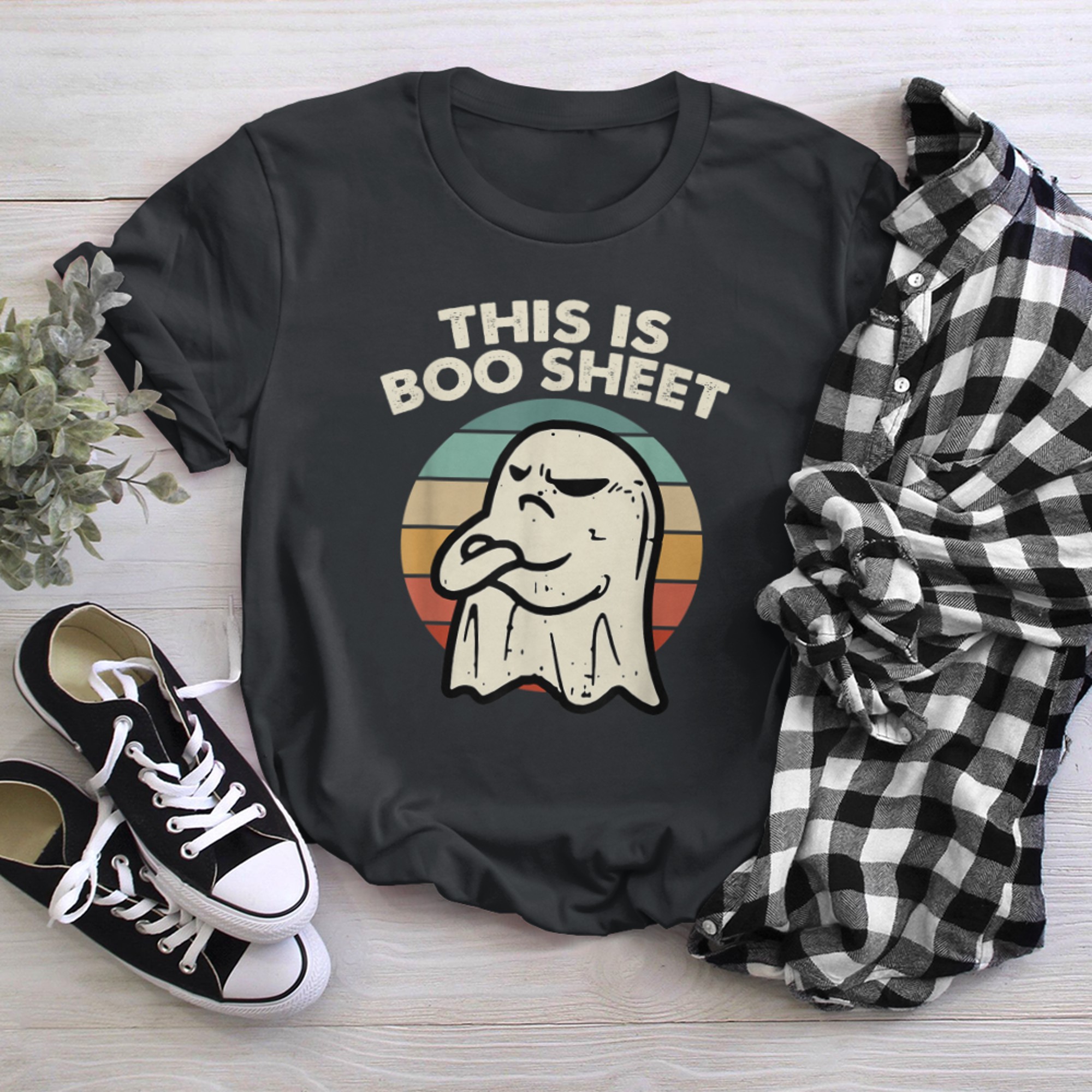 This Is Boo Sheet Funny Halloween t-shirt black