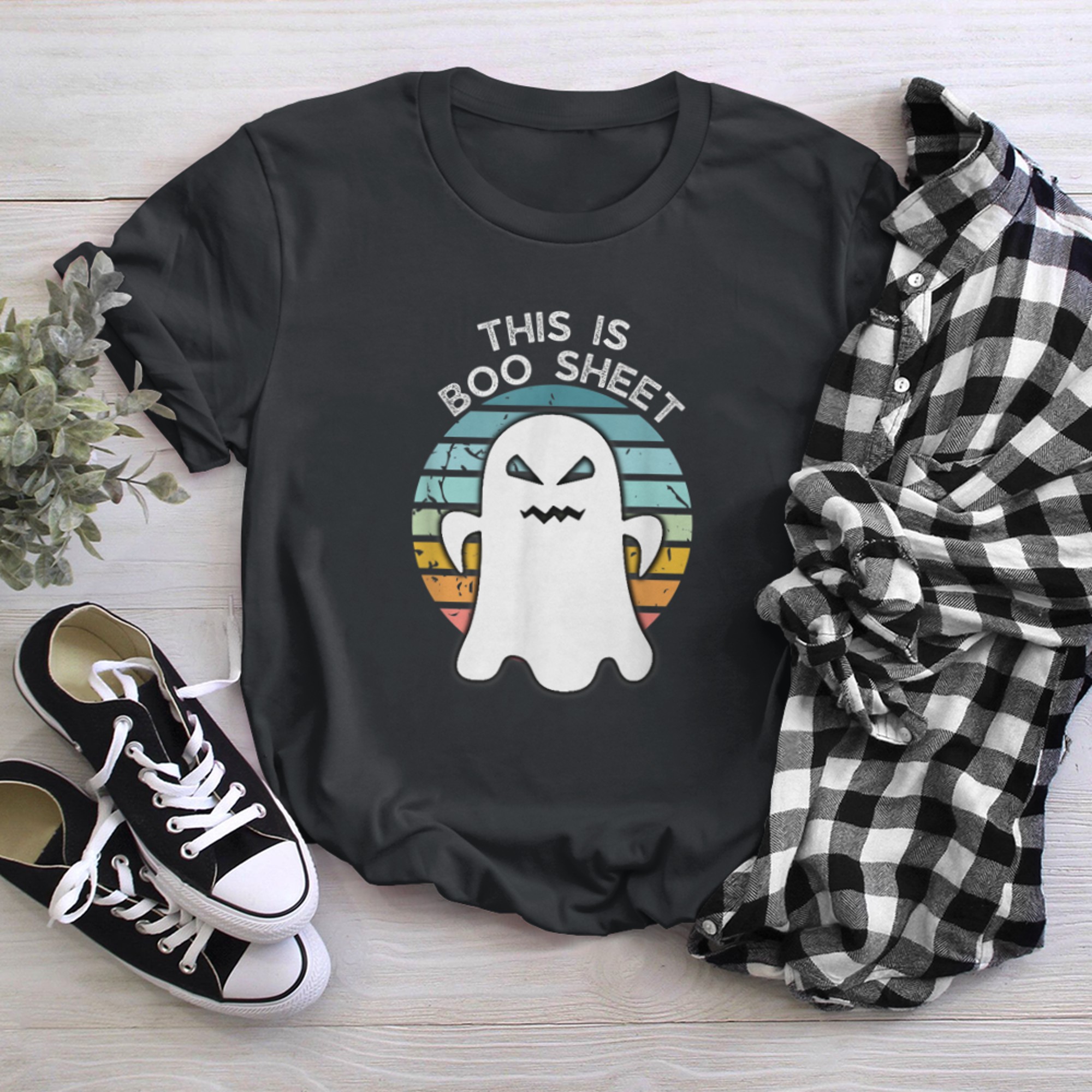 This is Boo Sheet Ghost Halloween Carneval t-shirt black