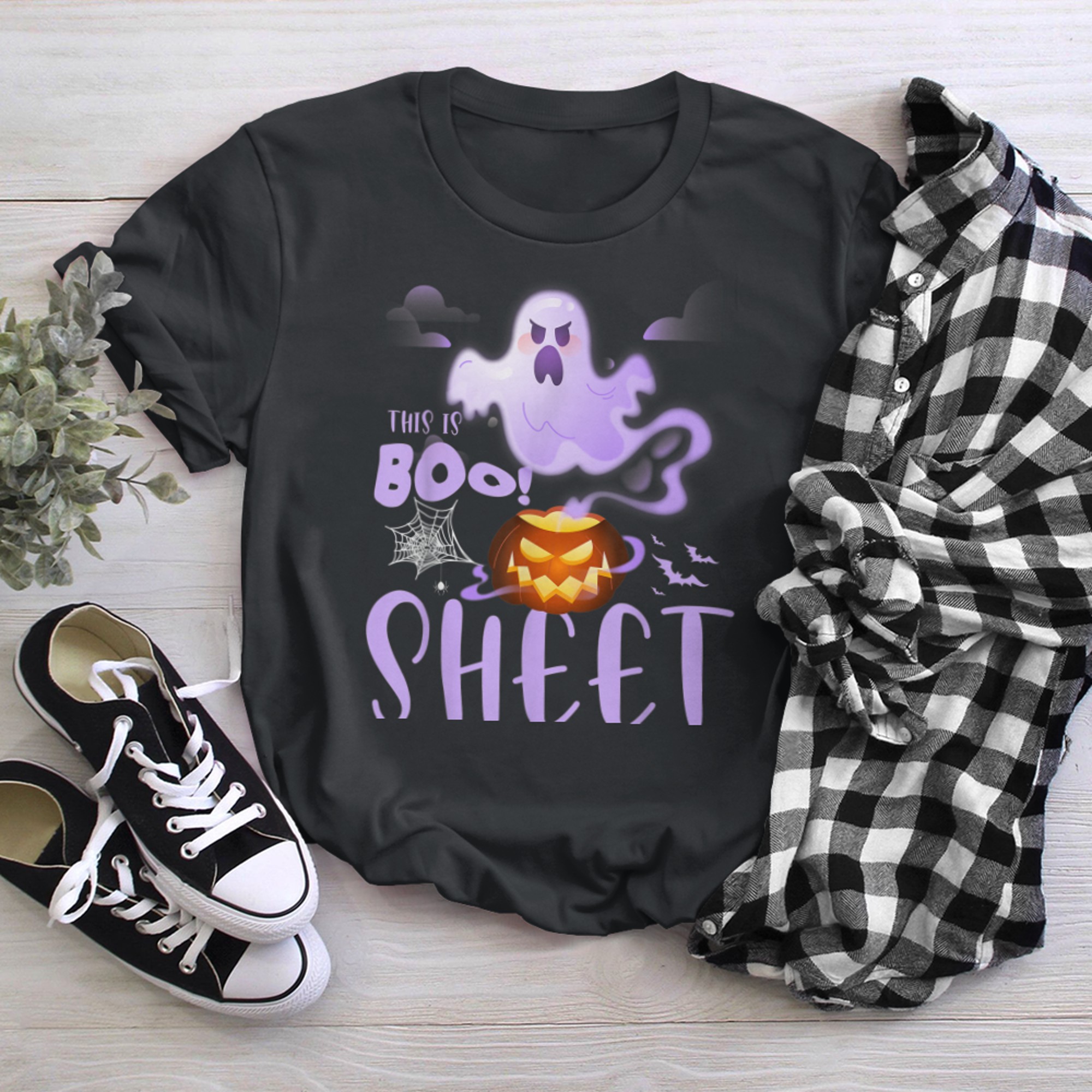 This Is Boo Sheet Ghost Halloween Costume Men Women.co t-shirt black