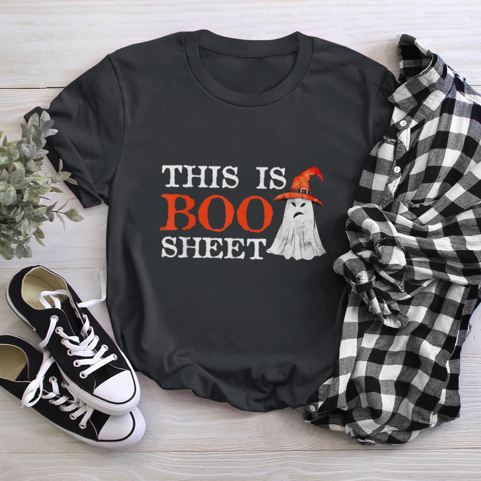 This Is Boo Sheet Ghost Retro Halloween For Men Women t-shirt black