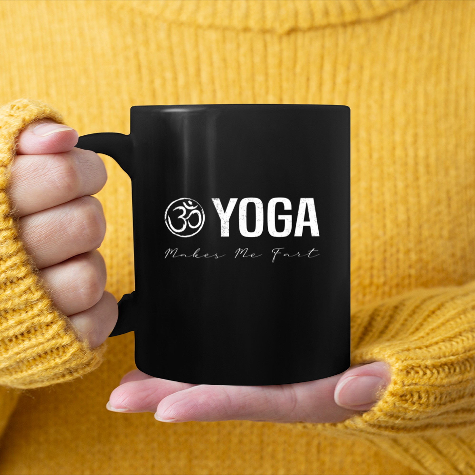 Yoga Meditation with Om Symbol I Namaste Mindfulness mug black