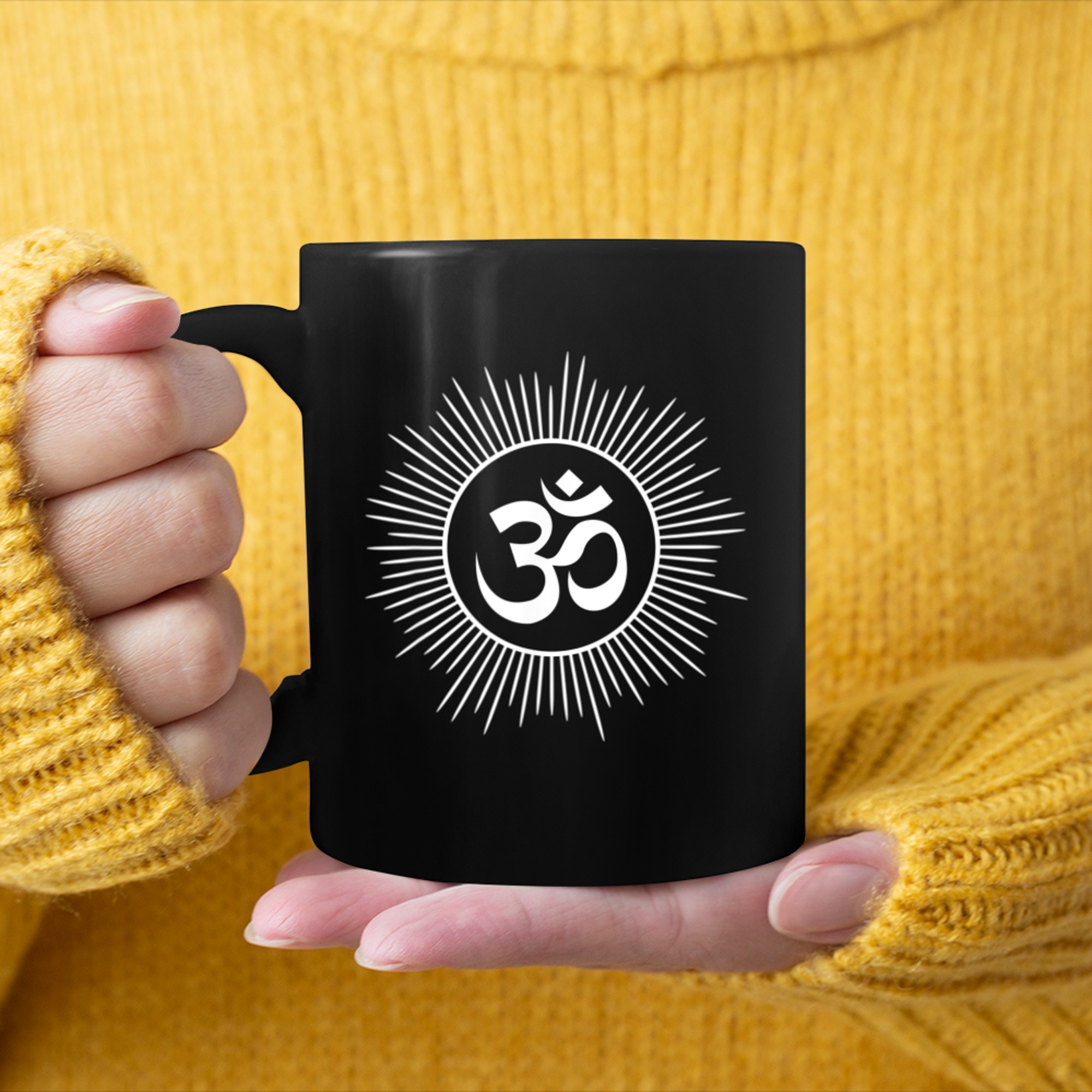 Yoga Om Ohm Symbol Spiritual Yoga mug black