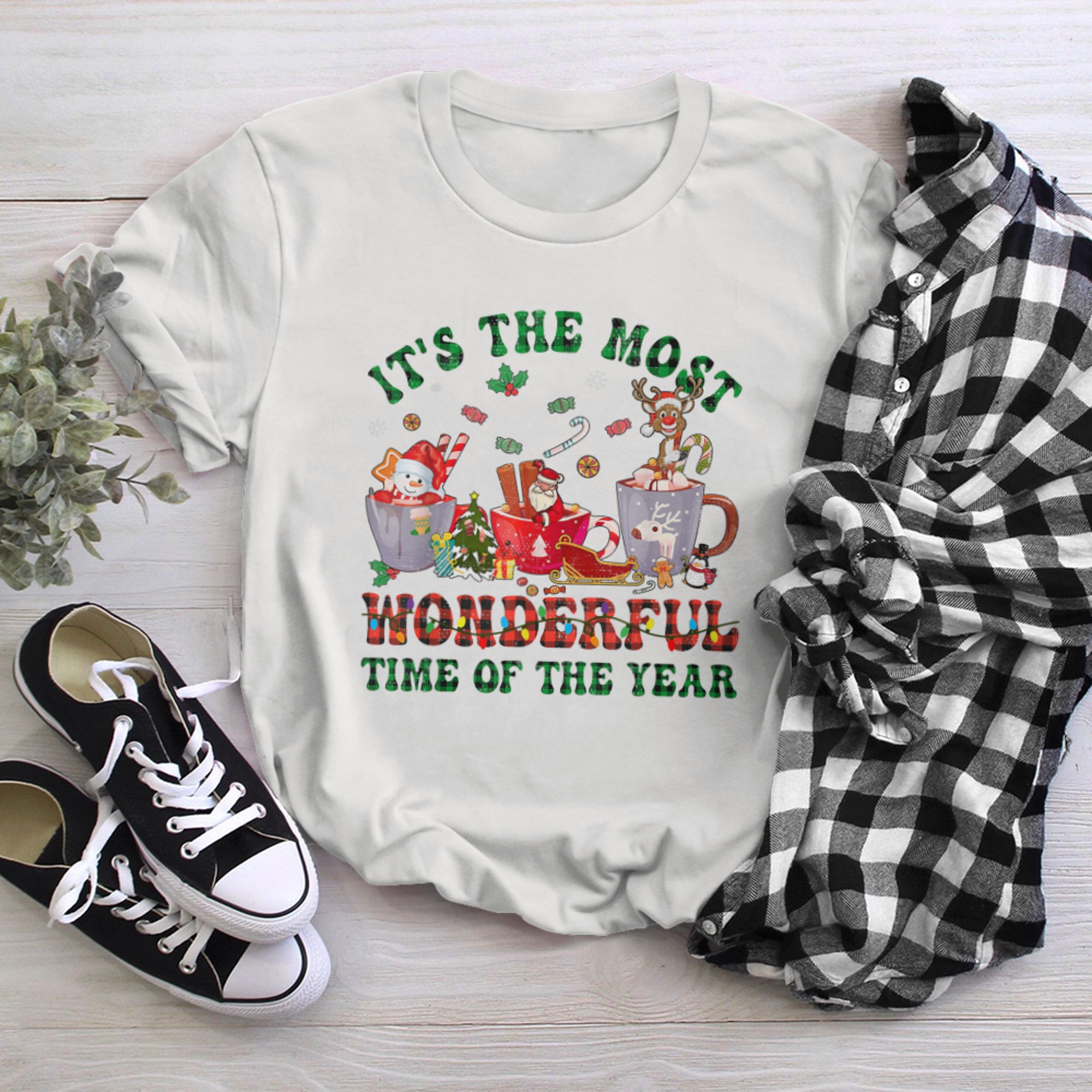 Christmas Coffee It's The Most Wonderful Time Of The Year (2) t-shirt White