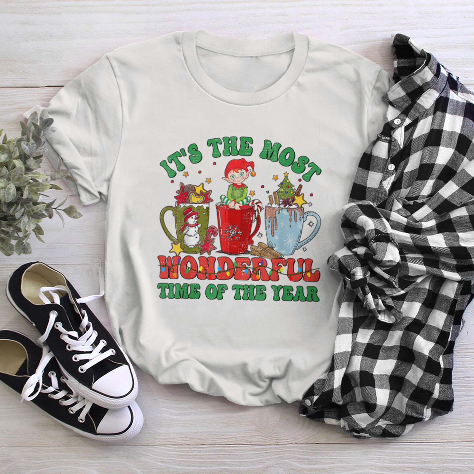 Christmas Coffee It's The Most Wonderful Time Of The Year (4) t-shirt White