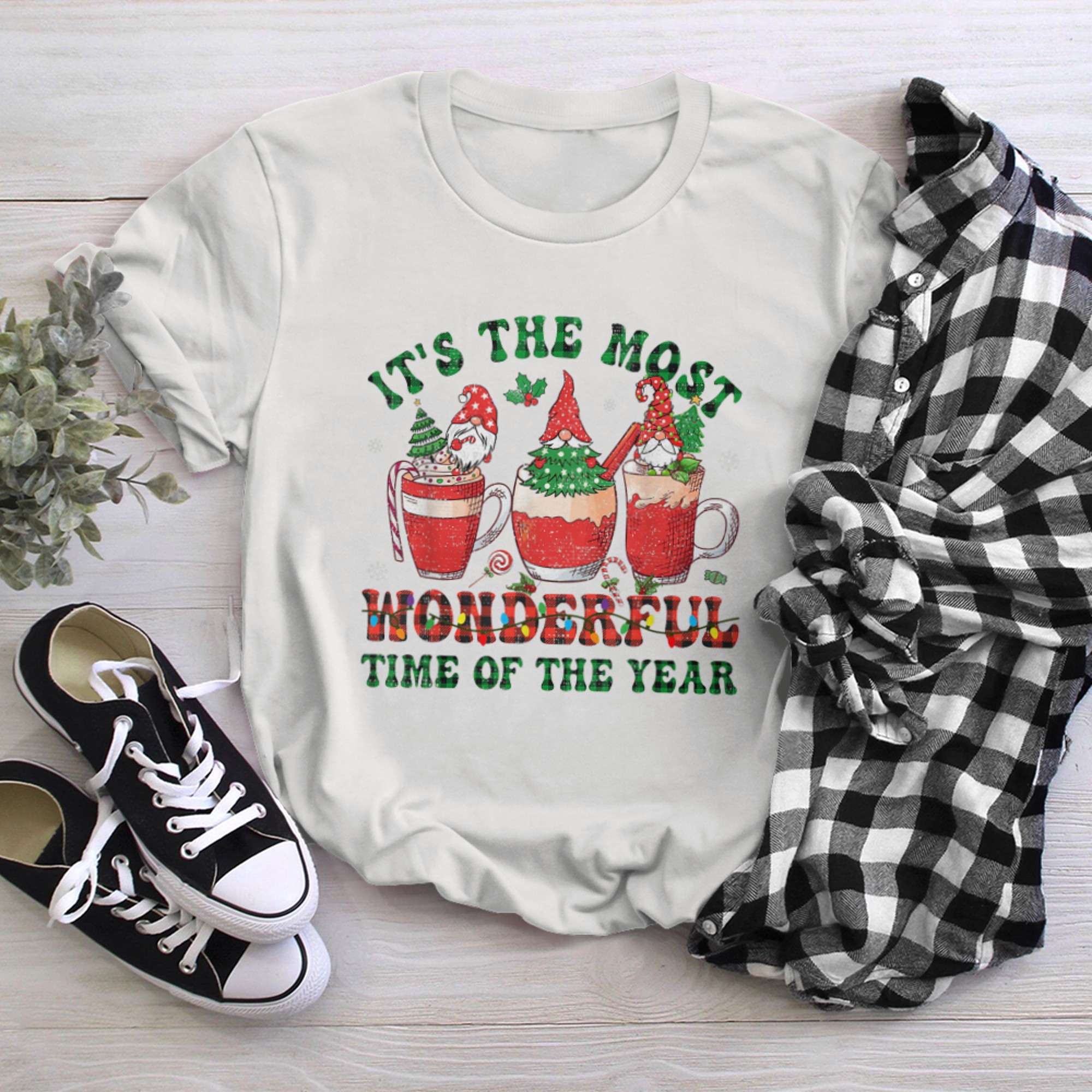 Christmas Coffee It's The Most Wonderful Time Of The Year t-shirt White